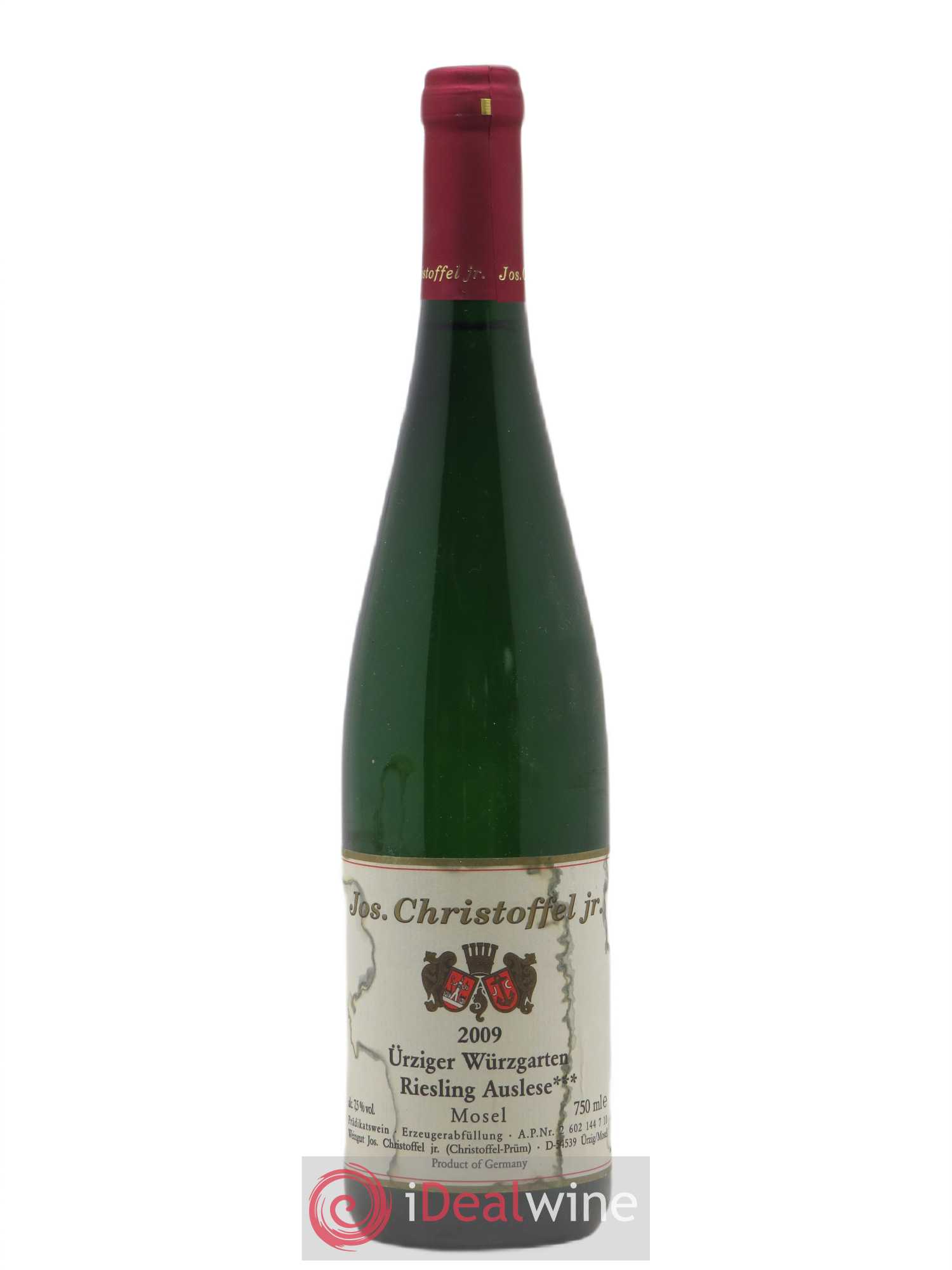 Allemagne Mosel-Saar Urziger Wurzgarten Riesling Auslese Jos. Christoffel Jr. Prum 2009 - Posten von 1 Flasche - 0