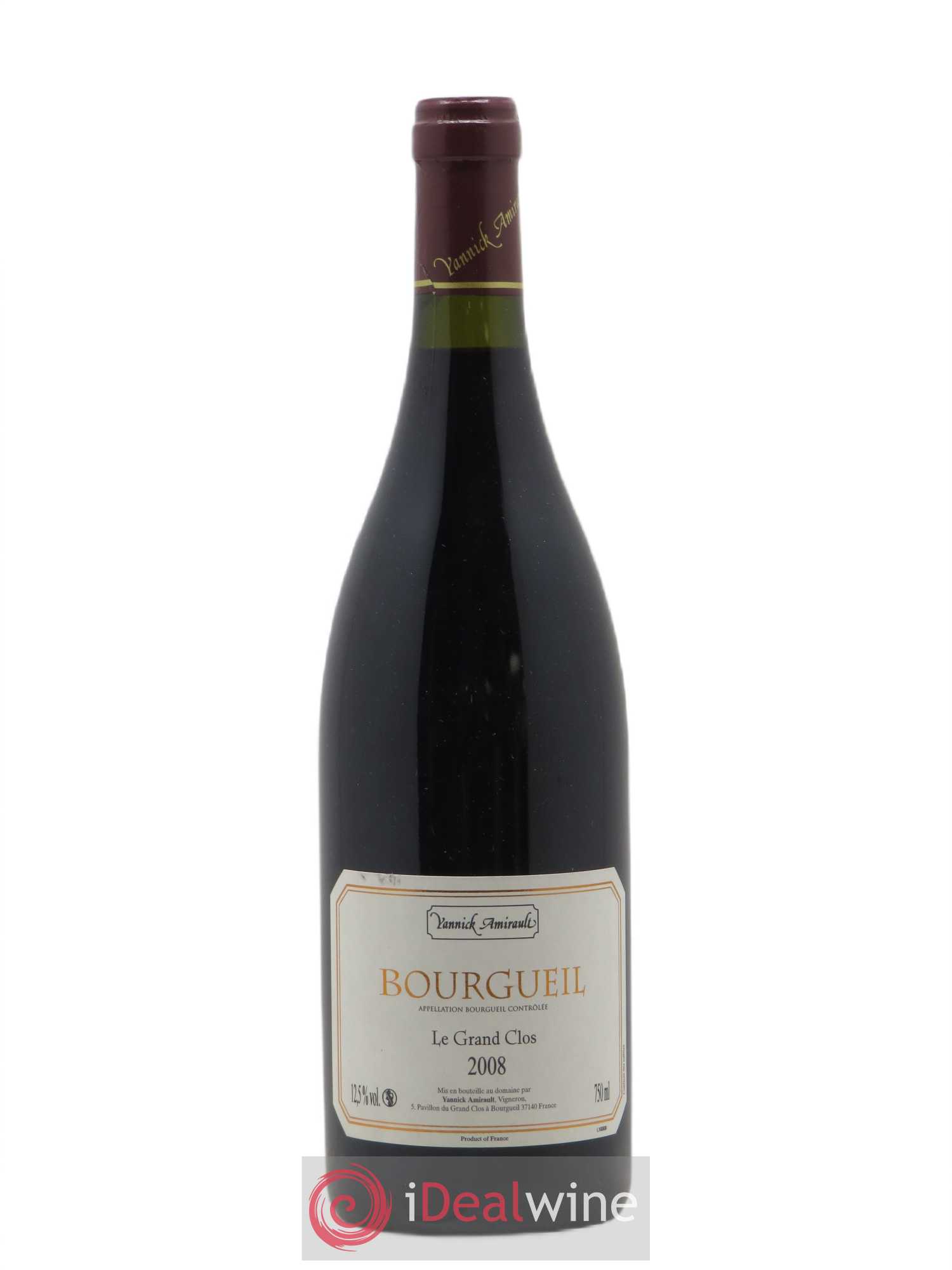 Bourgueil Grand Clos Yannick Amirault (Domaine) 2008 - Lot de 1 bouteille - 0