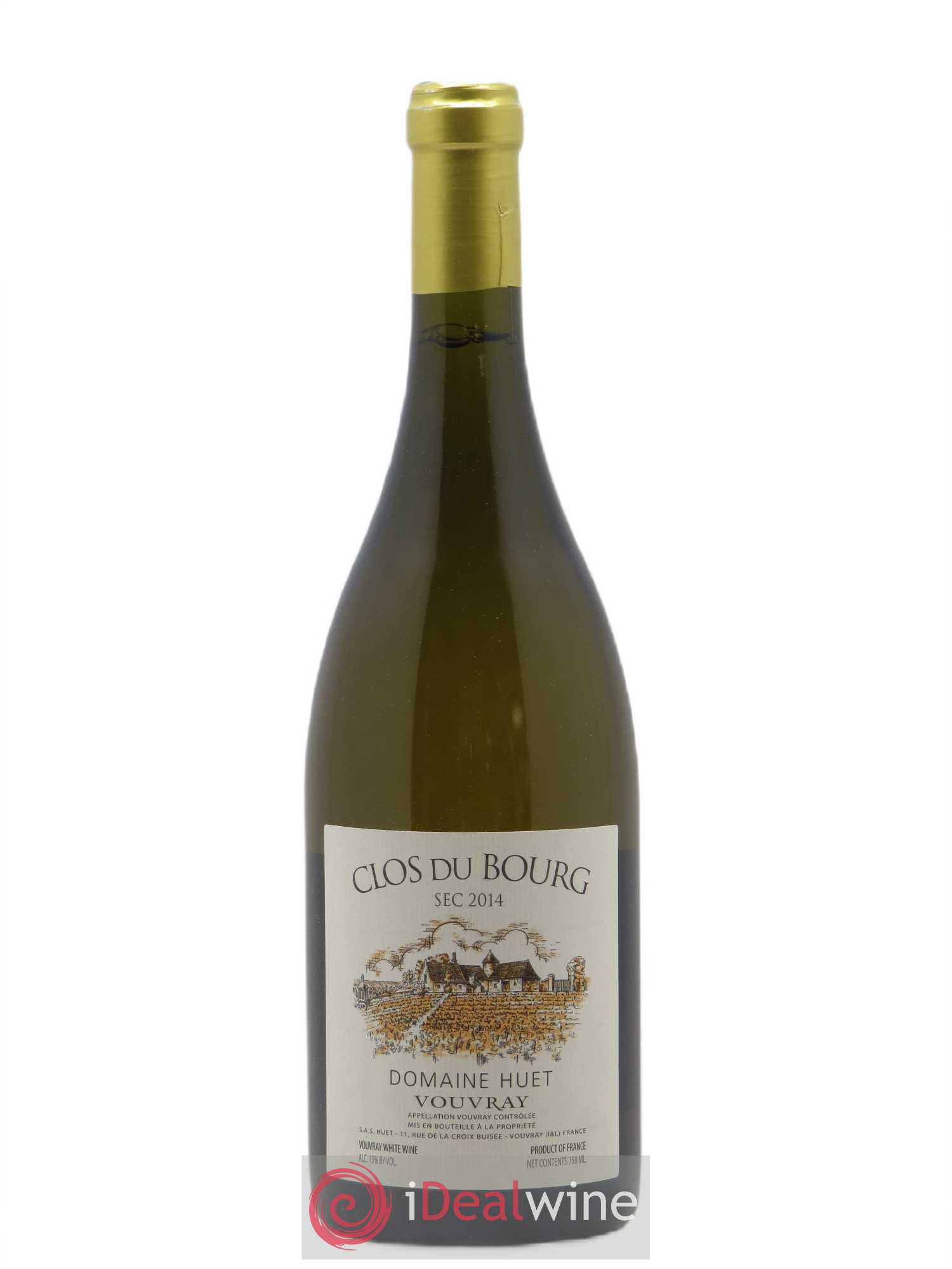 Vouvray Clos du Bourg Sec Domaine Huet 2014 - Lot de 1 bouteille - 0