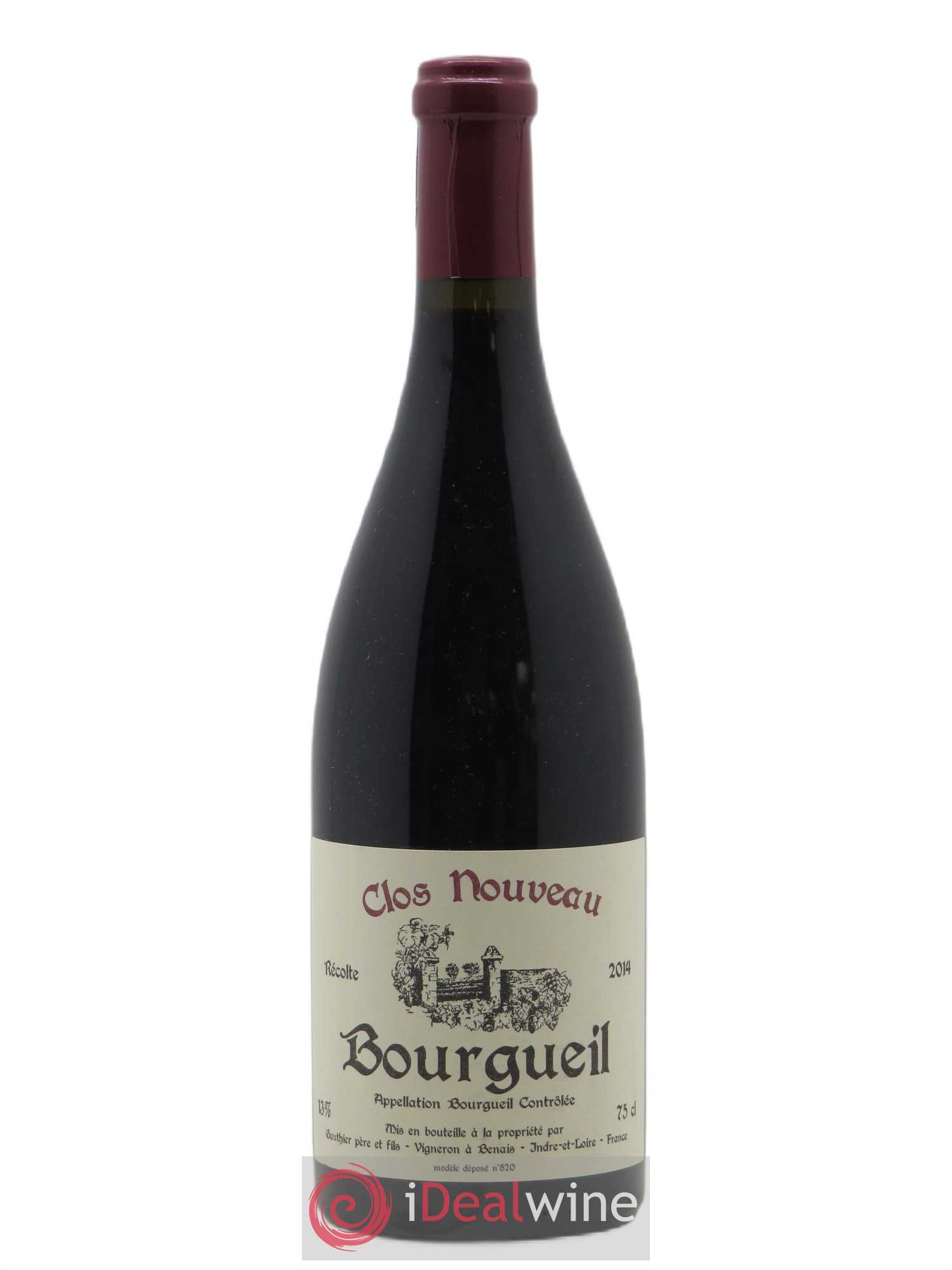 Bourgueil Clos Nouveau Domaine du Bel Air 2014 - Lot de 1 bouteille - 0