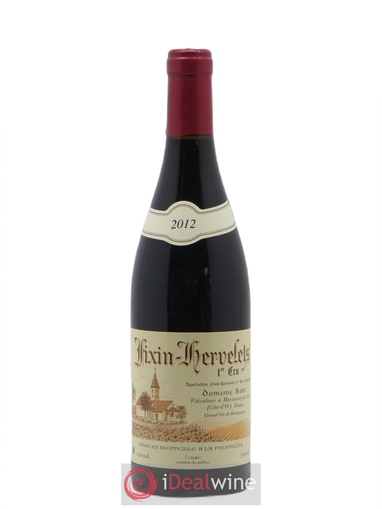 Fixin 1er Cru Hervelets Bart (Domaine) 2012 - Lot de 1 bouteille - 0