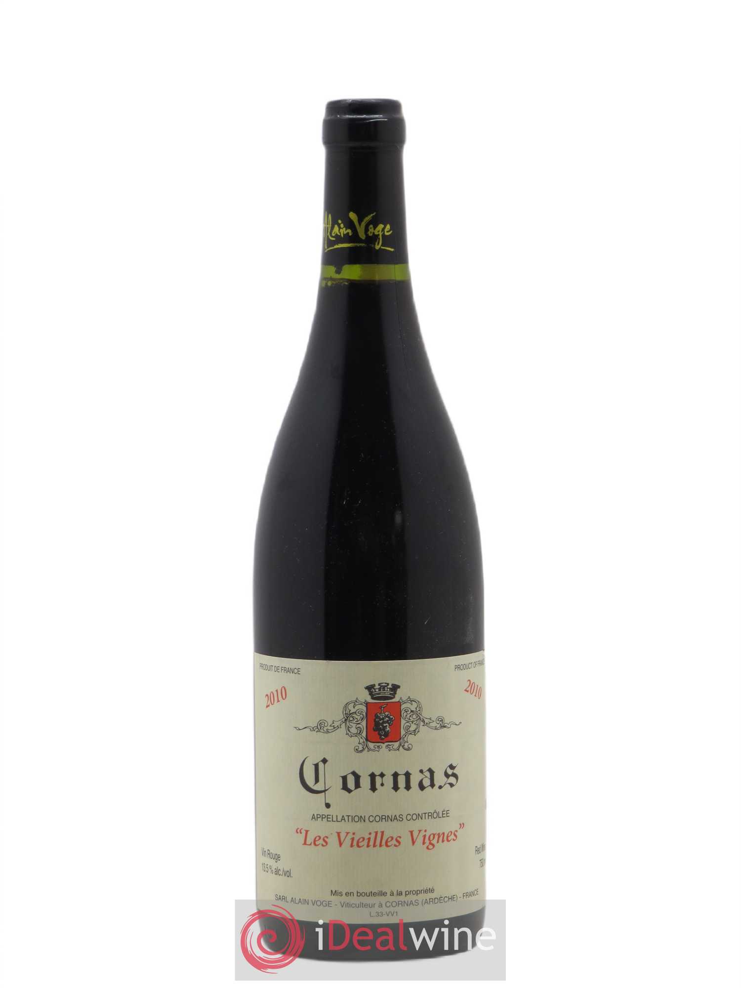 Cornas Les Vieilles Vignes Alain Voge (Domaine) 2010 - Lot de 1 bouteille - 0