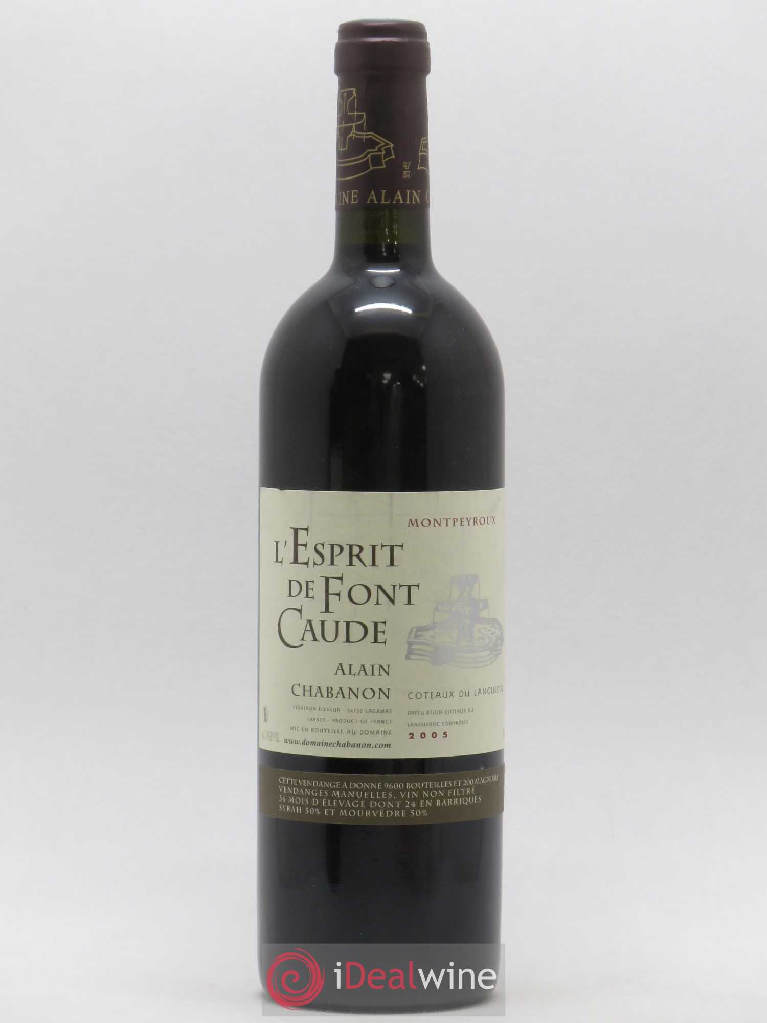 Languedoc Montpeyroux Alain Chabanon (Domaine) L'Esprit de Font Caude 2005 - Lot de 1 bouteille - 0