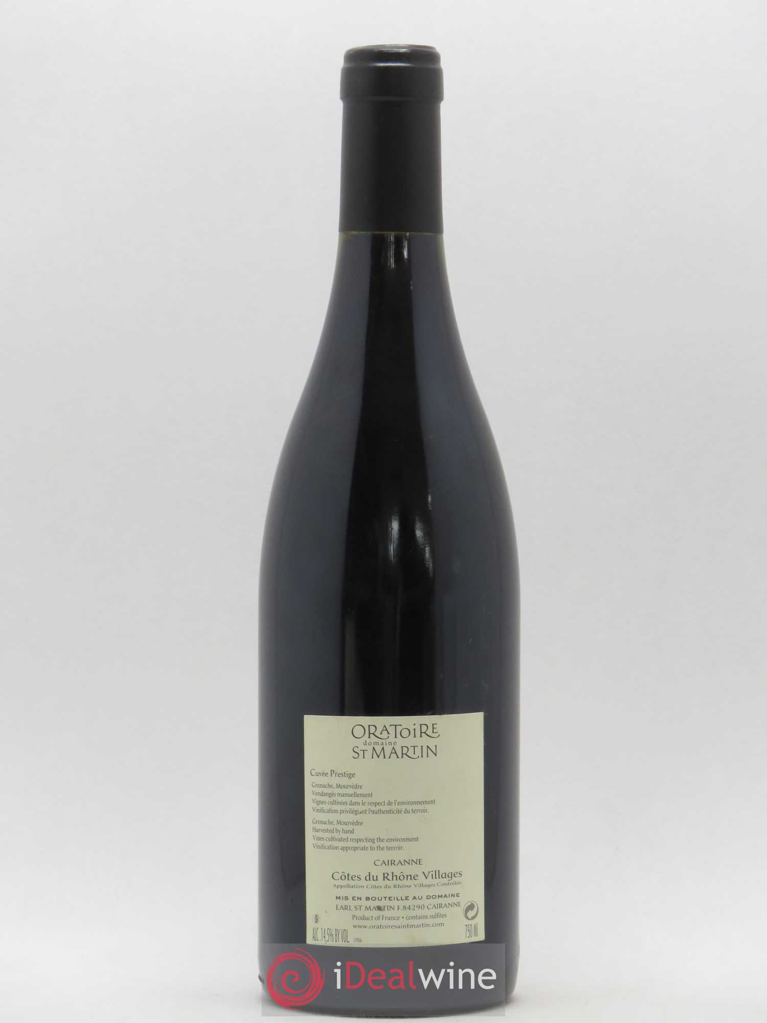 Côtes-du-Rhône-Villages Cairanne Oratoire Saint-Martin Cuvée Prestige Frédéric et François Alary 2006 - Lot de 1 bouteille - 1