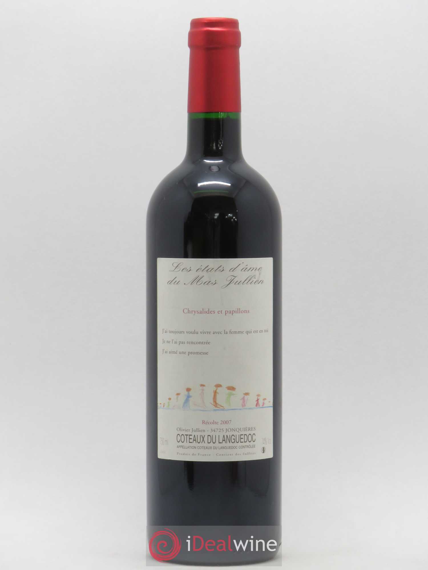Terrasses du Larzac Mas Jullien Les Etats d'Ame du Mas Jullien Olivier Jullien 2007 - Lot de 1 bouteille - 0