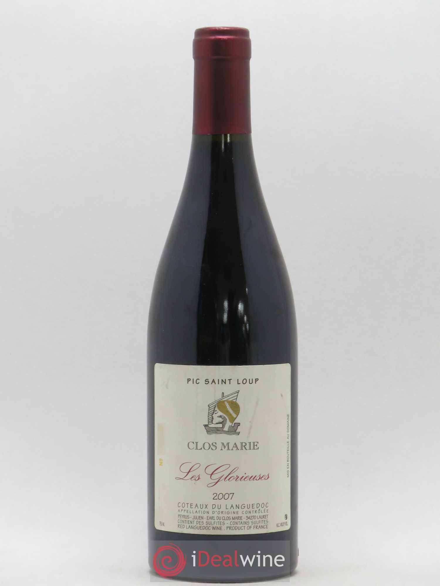 Pic Saint-Loup Clos Marie Les Glorieuses Christophe Peyrus et Françoise Julien 2007 - Lot de 1 bouteille - 0