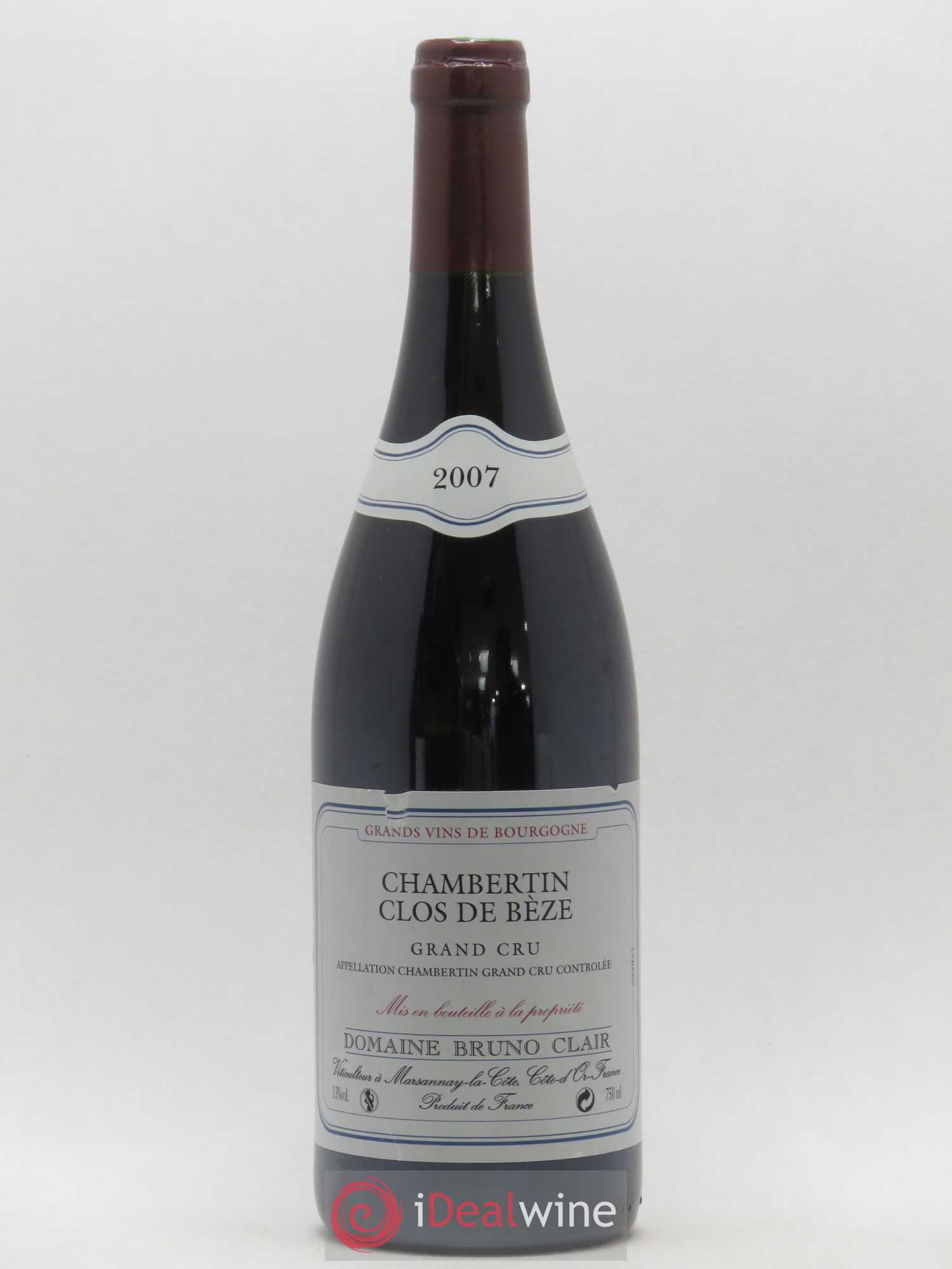 Chambertin Clos de Bèze Grand Cru Bruno Clair (Domaine) 2007 - Lot de 1 bouteille - 0