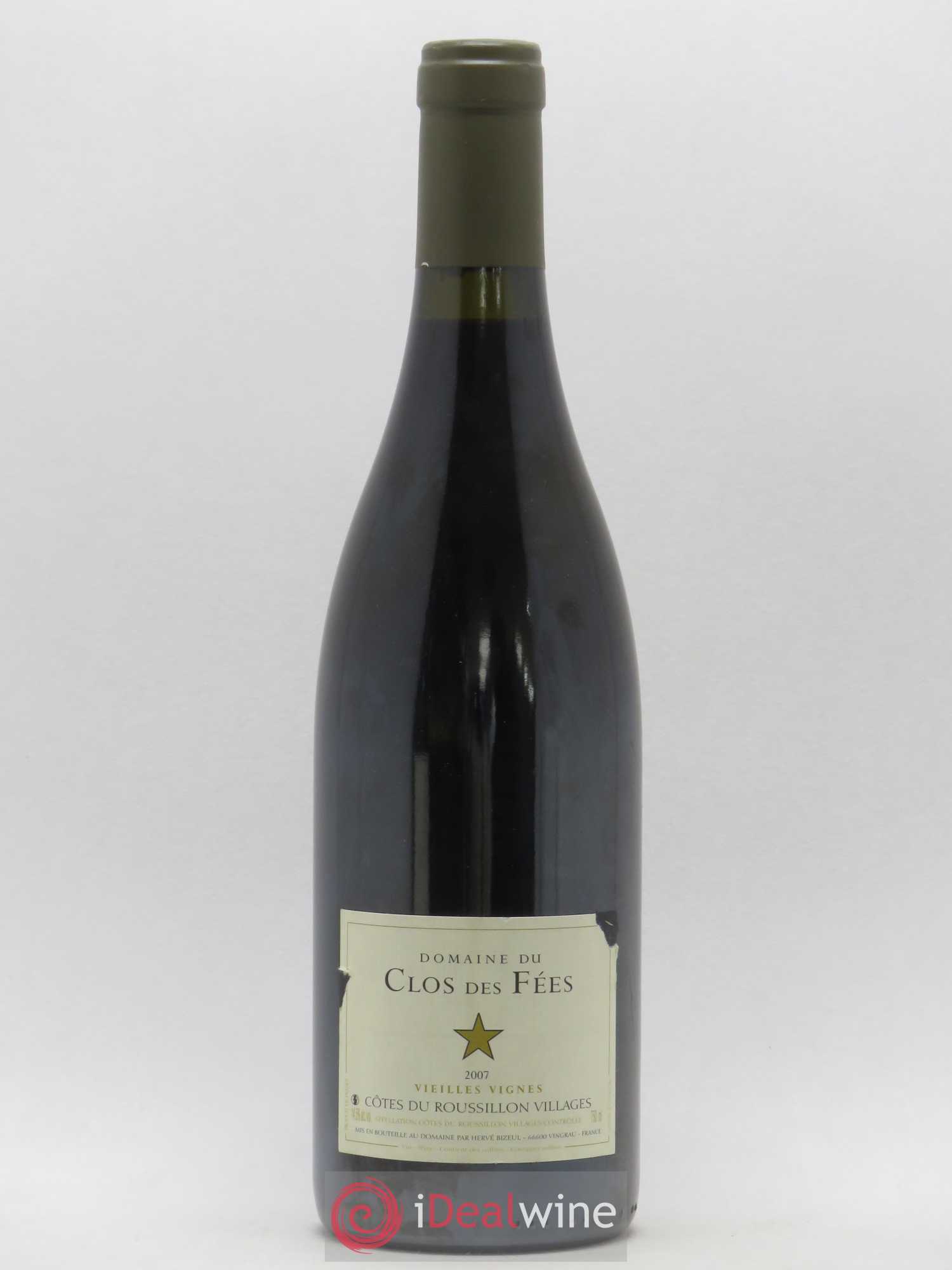 Côtes du Roussillon Villages Clos des Fées Vieilles vignes Hervé Bizeul 2007 - Lot de 1 bouteille - 0