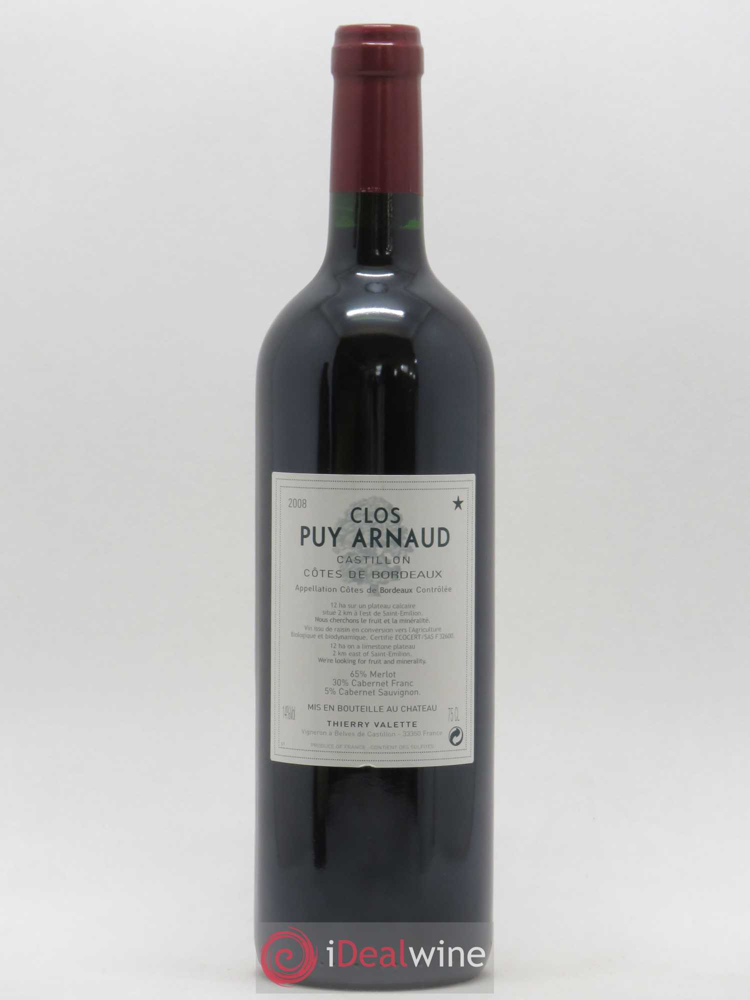 Clos Puy Arnaud 2008 - Lot de 1 bouteille - 1