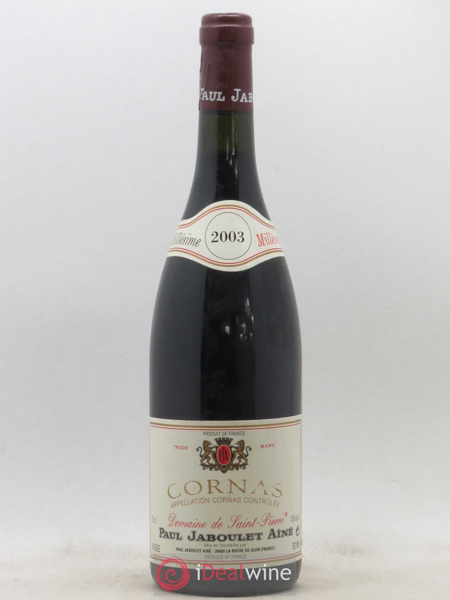Cornas Domaine de Saint-Pierre Paul Jaboulet Ainé (sans prix de réserve) 2003 - Lot de 1 bouteille - 0