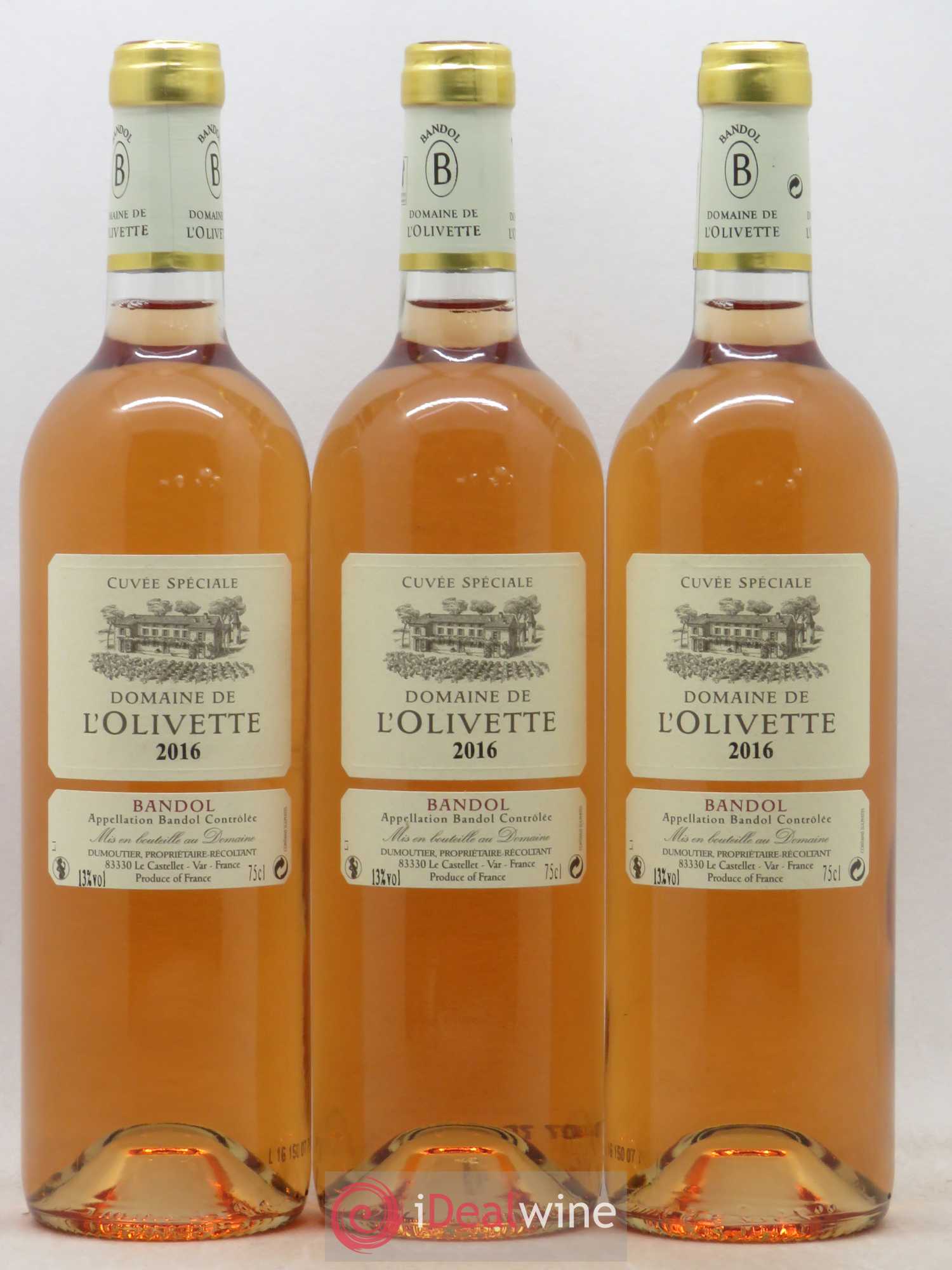 Bandol Cuvée Spéciale Domaine de l'Olivette 2016 - Lot de 3 bouteilles - 0