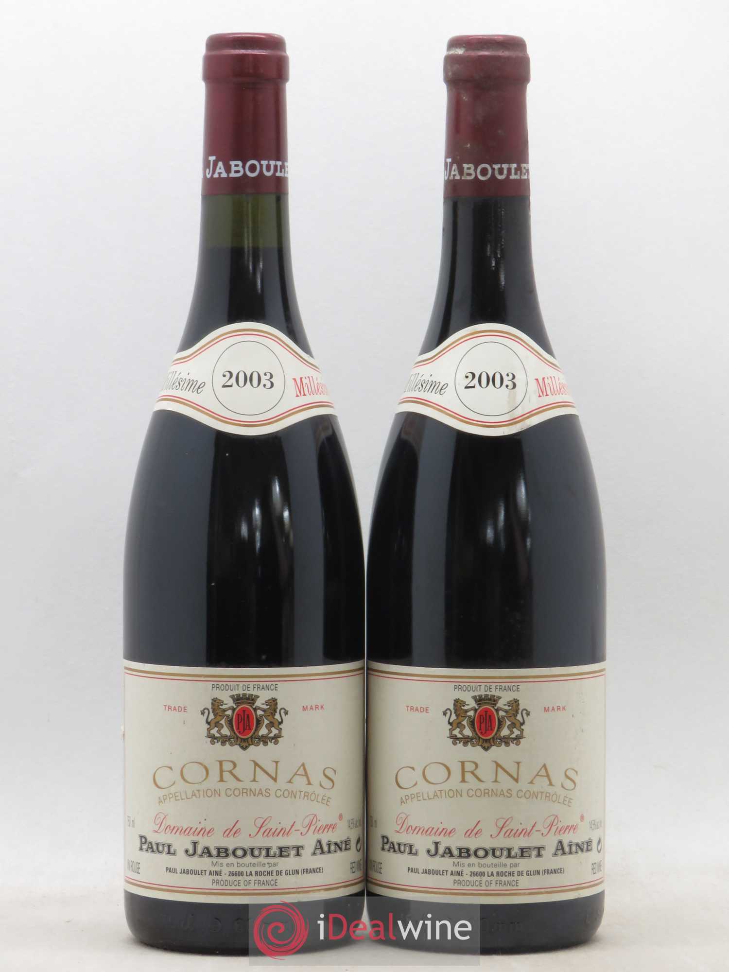 Cornas Domaine de Saint-Pierre Paul Jaboulet Ainé 2003 - Lot de 2 bouteilles - 0