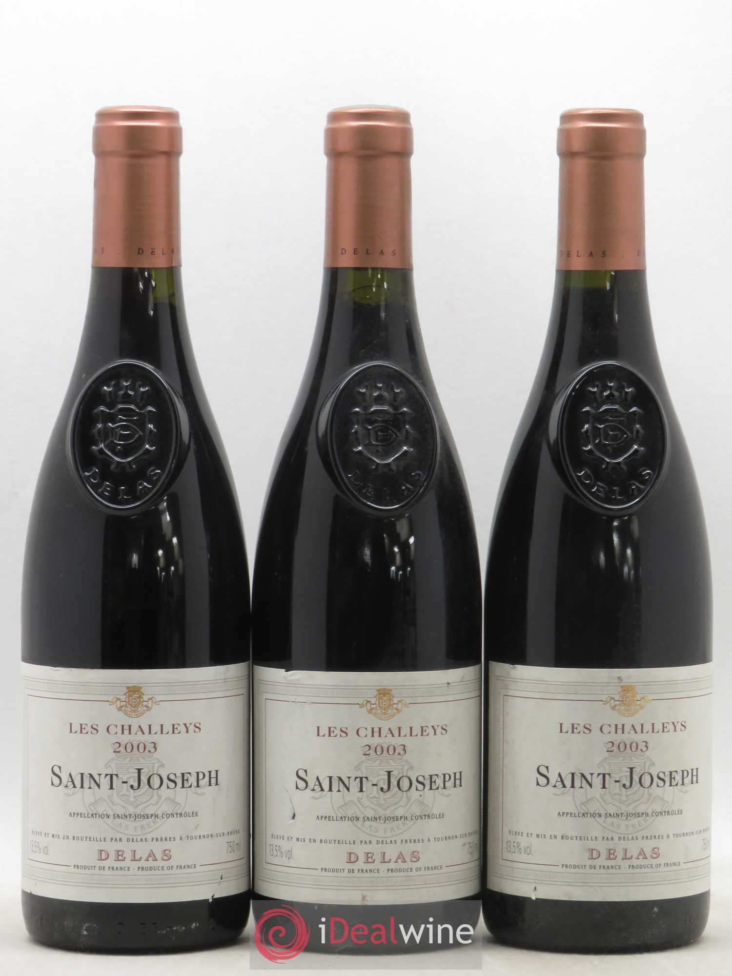 Saint-Joseph Les Challeys Delas Frères 2003 - Lot de 3 bouteilles - 0