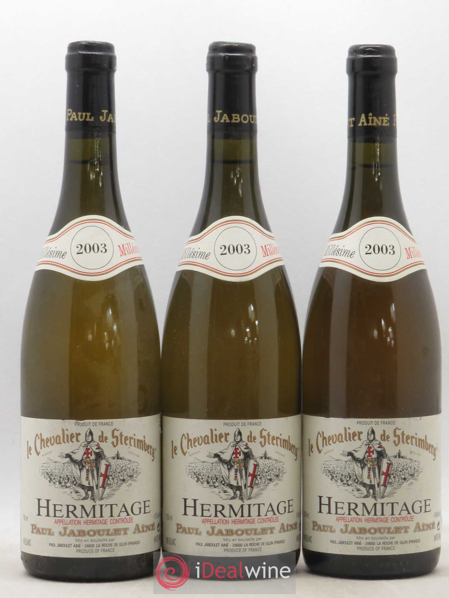 Hermitage Chevalier de Sterimberg Paul Jaboulet Ainé 2003 - Lot de 3 bouteilles - 0