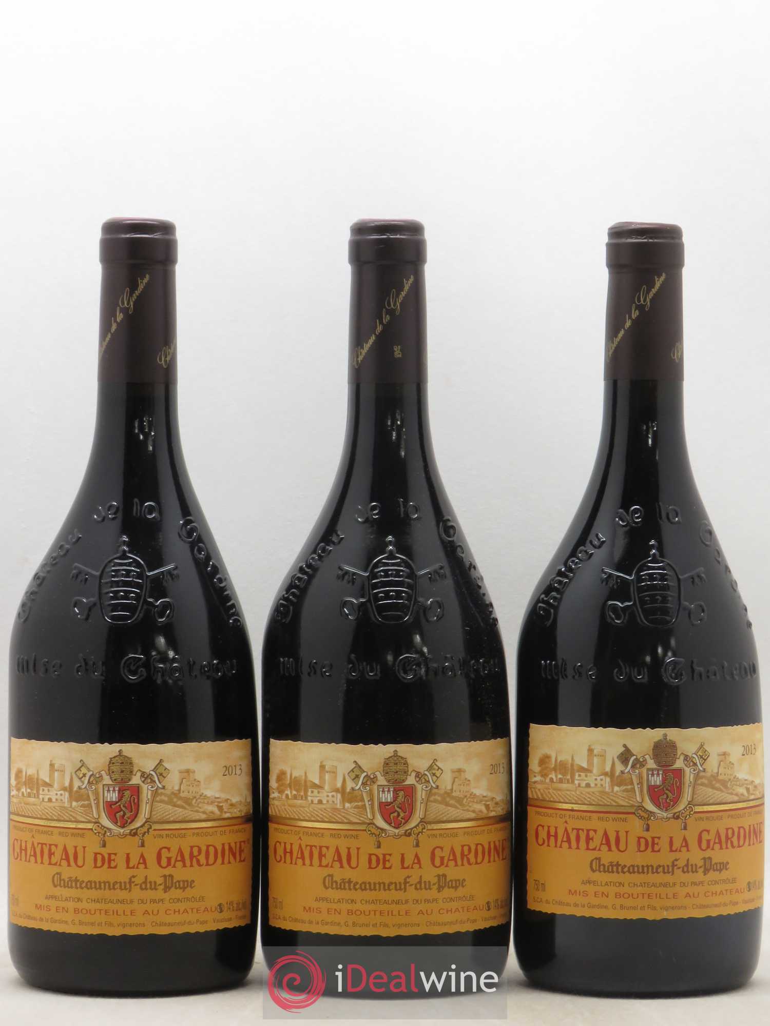 Châteauneuf-du-Pape Château de La Gardine Famille Brunel 2013 - Lot de 3 bouteilles - 0
