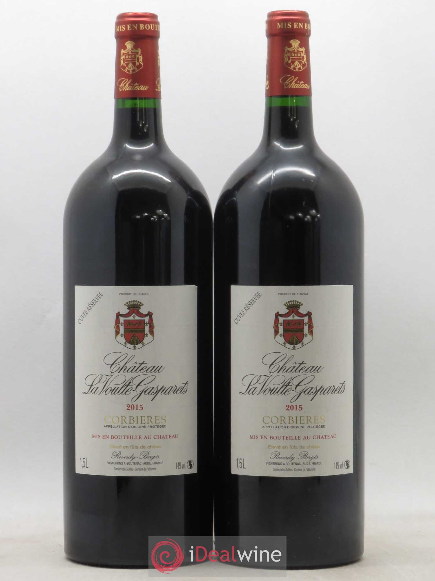 Corbières Château La Voulte-Gasparets Réservée Patrick Reverdy 2015 - Lot de 2 magnums - 0