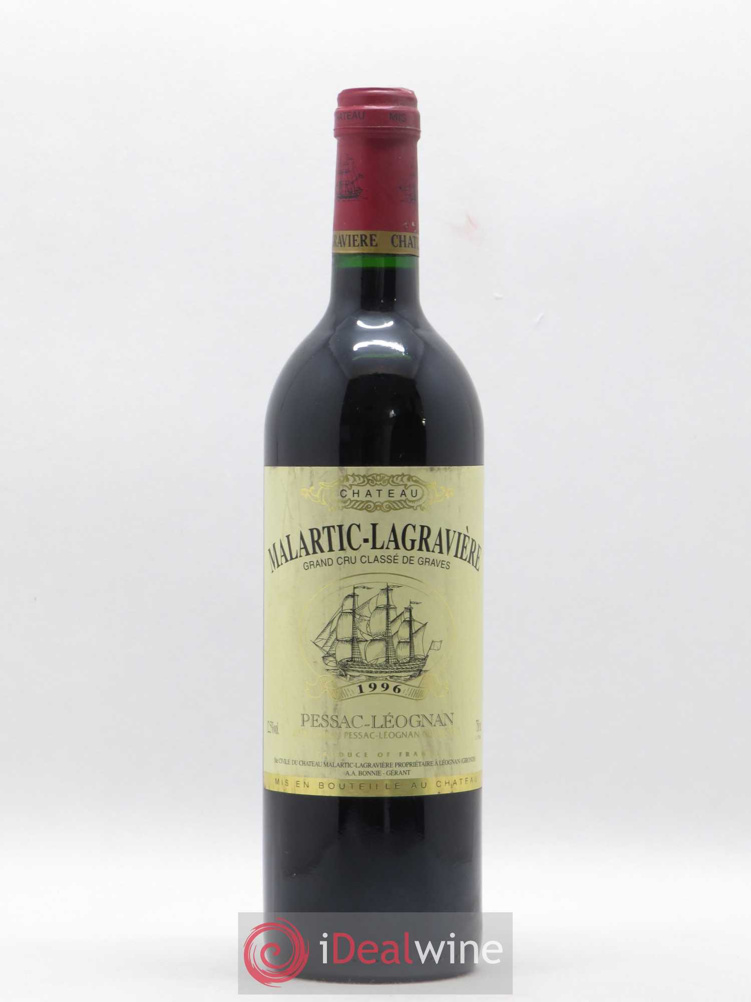 Château Malartic-Lagravière Cru Classé de Graves 1996 - Lot de 1 bouteille - 0