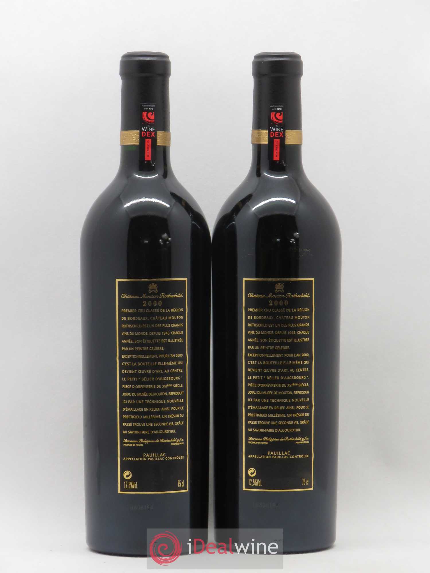 Château Mouton Rothschild 1er Grand Cru Classé 2000 - Lot de 2 bouteilles - 1