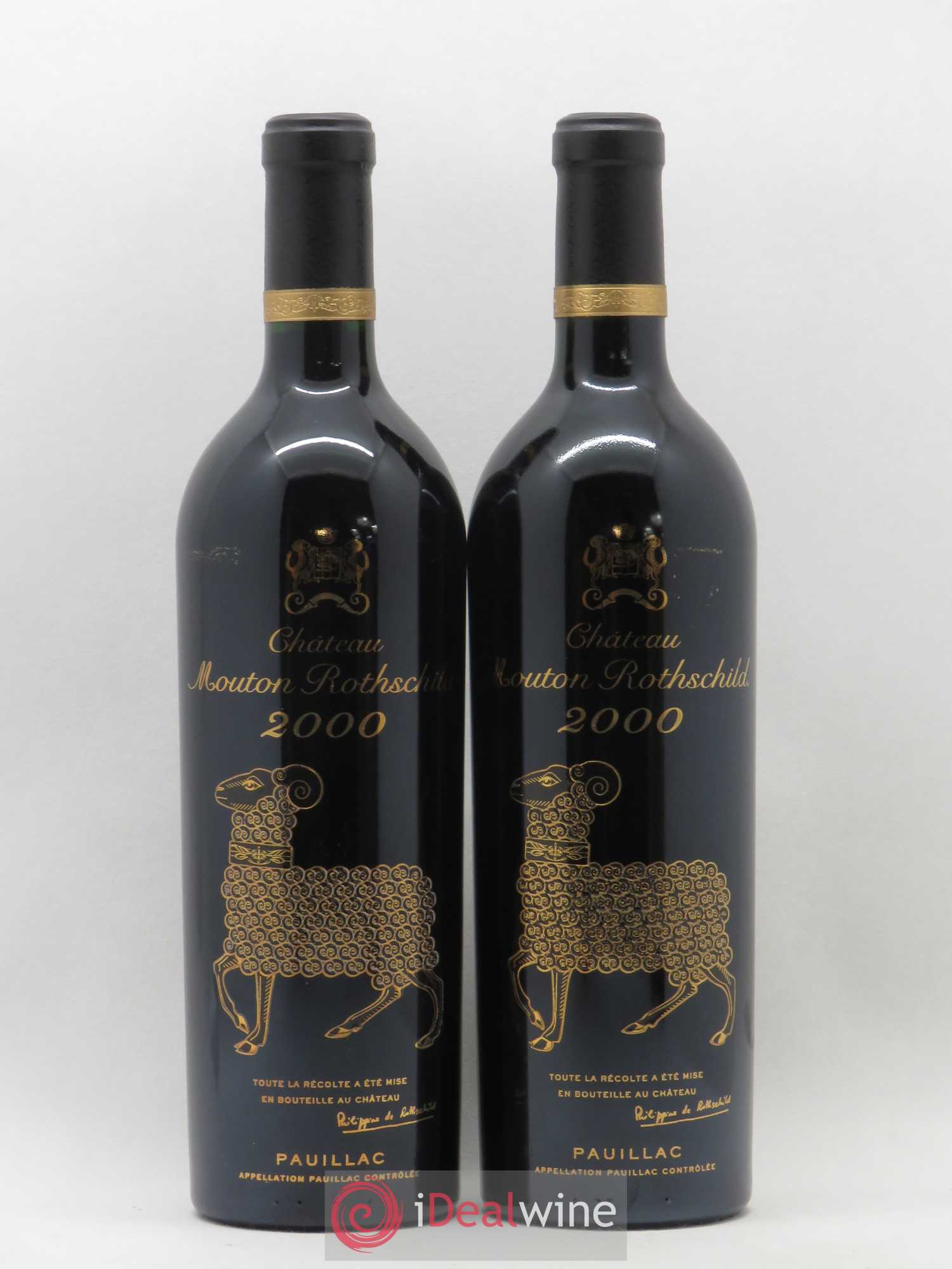 Château Mouton Rothschild 1er Grand Cru Classé 2000 - Lot de 2 bouteilles - 0