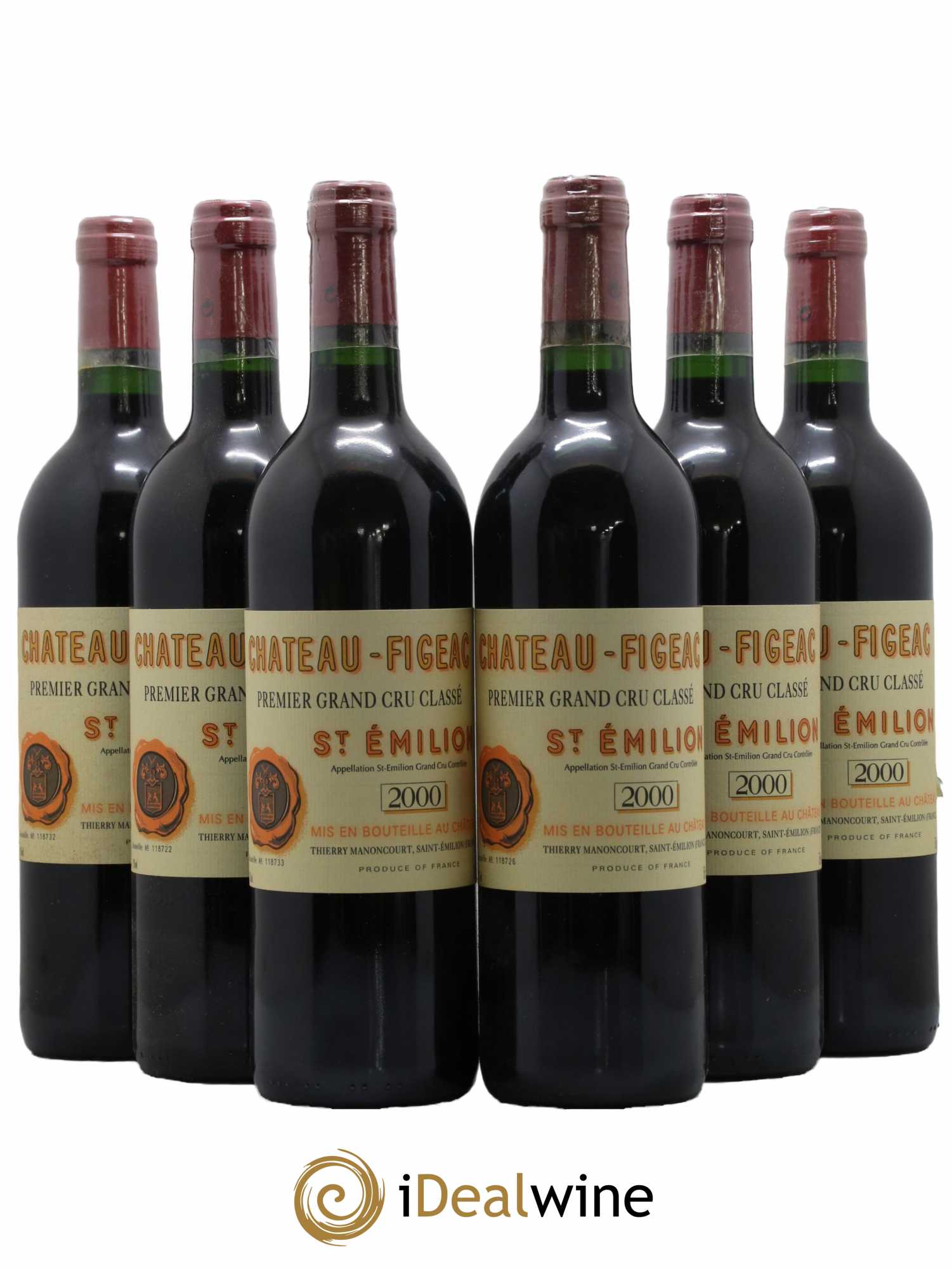 Château Figeac 1er Grand Cru Classé A 2000 - Lot de 6 bouteilles - 0