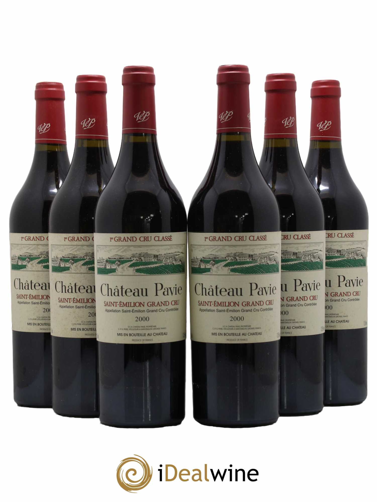 Château Pavie 1er Grand Cru Classé A 2000 - Lot de 6 bouteilles - 0
