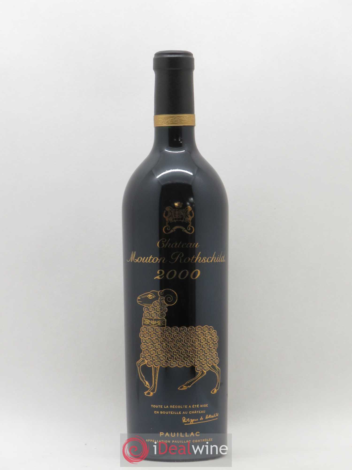 Château Mouton Rothschild 1er Grand Cru Classé 2000 - Lot de 1 bouteille - 0