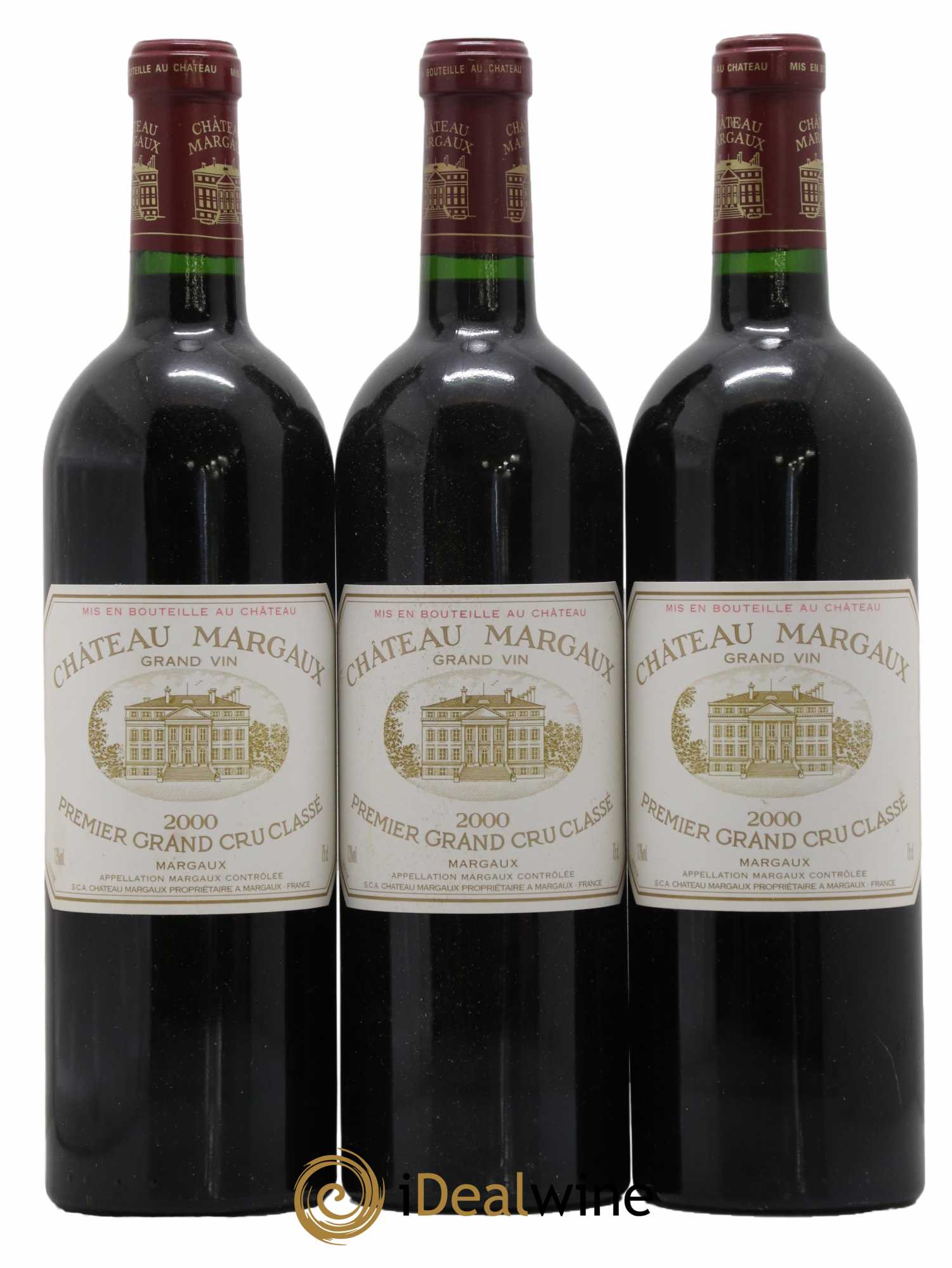 Château Margaux 1er Grand Cru Classé 2000 - Lot de 3 bouteilles - 0