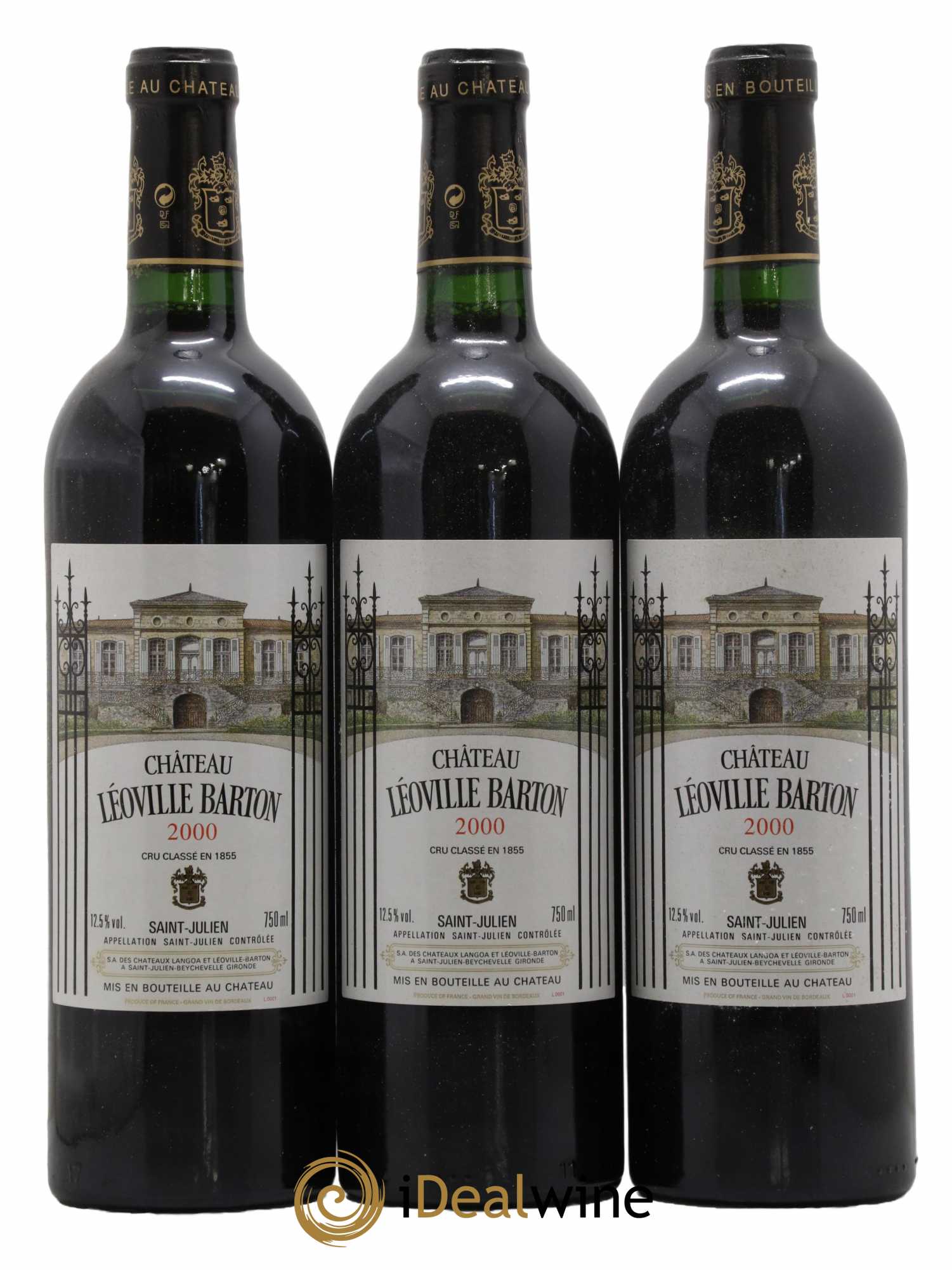 Château Léoville Barton 2ème Grand Cru Classé 2000 - Lot de 12 bouteilles - 1