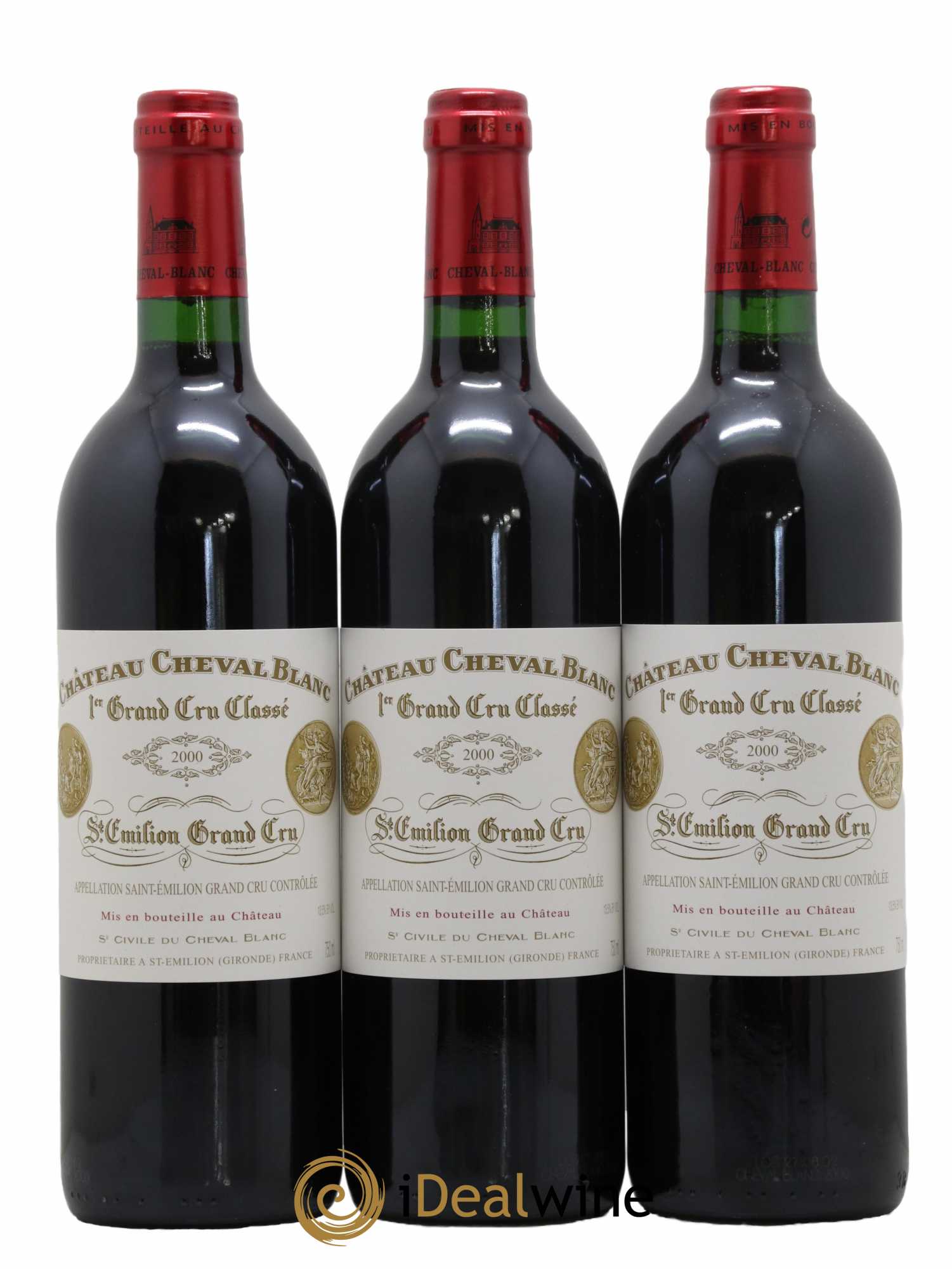 Château Cheval Blanc 1er Grand Cru Classé A 2000 - Lot de 6 bouteilles - 1
