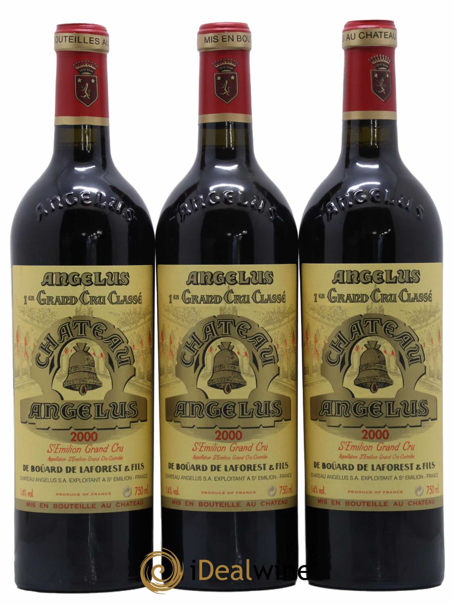 Château Angélus 1er Grand Cru Classé A 2000 - Lot de 6 bouteilles - 1