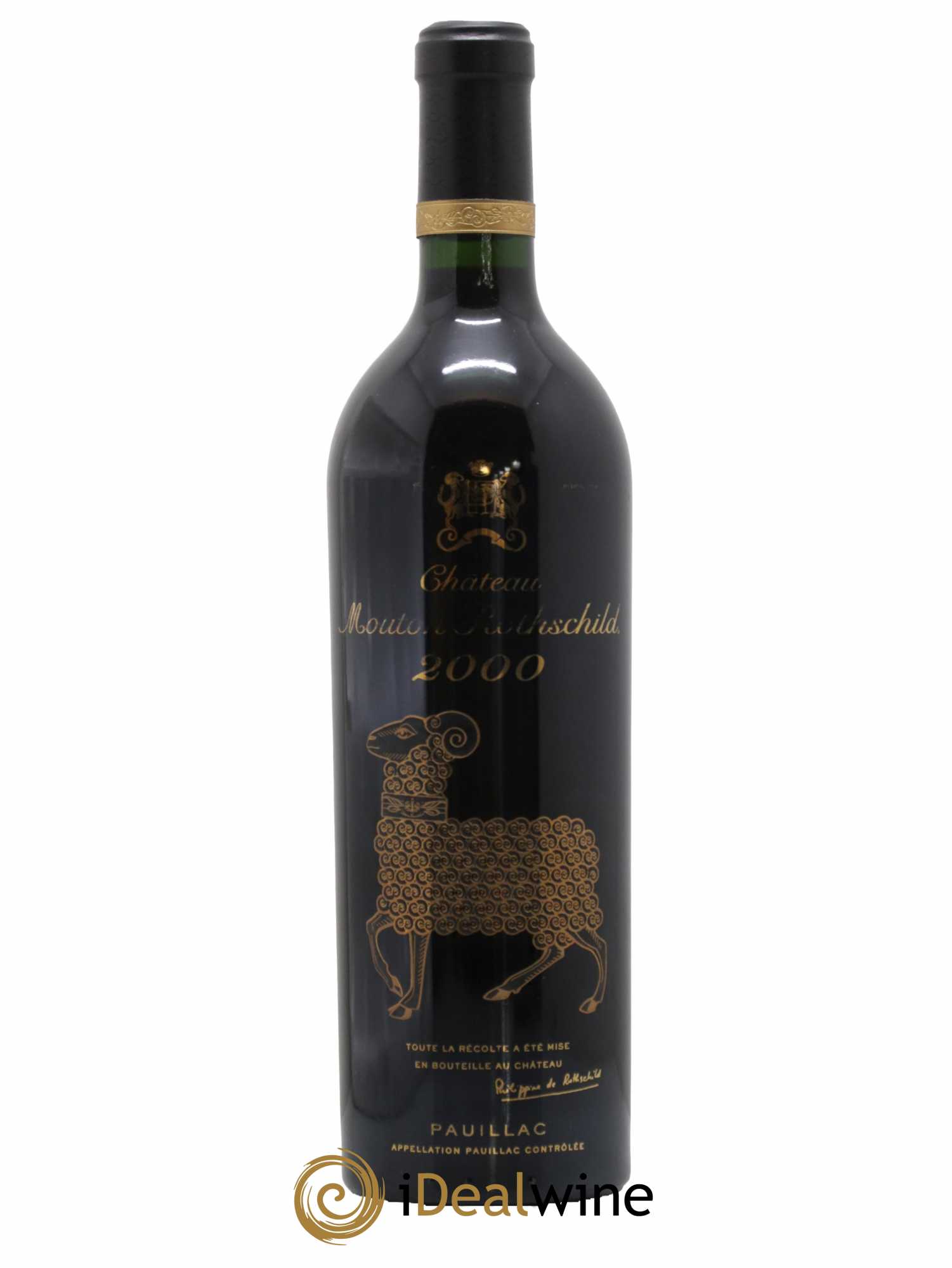 Château Mouton Rothschild 1er Grand Cru Classé 2000 - Lot de 1 bouteille - 0