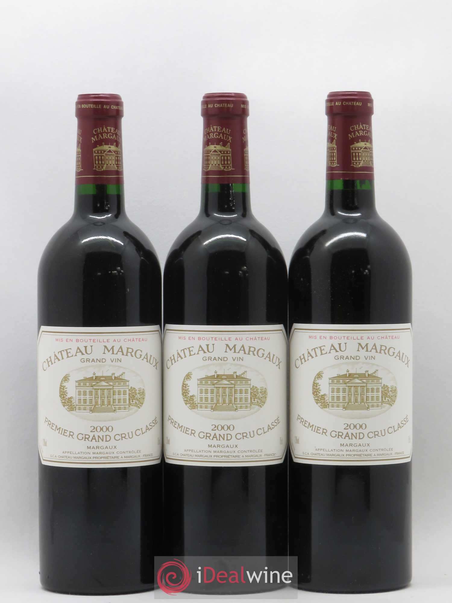 Château Margaux 1er Grand Cru Classé 2000 - Lot de 3 bouteilles - 0