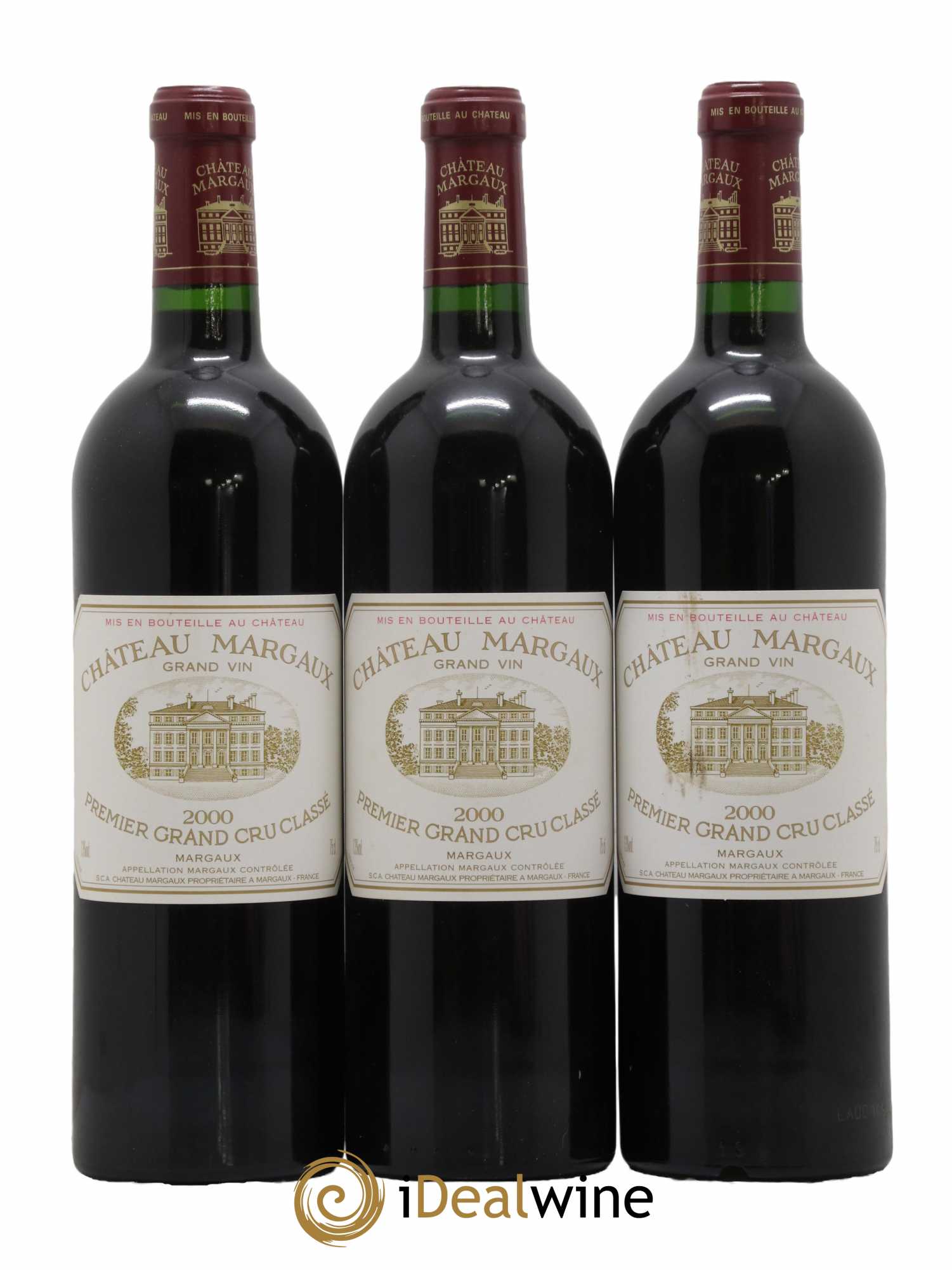 Château Margaux 1er Grand Cru Classé 2000 - Lot of 3 bottles - 0