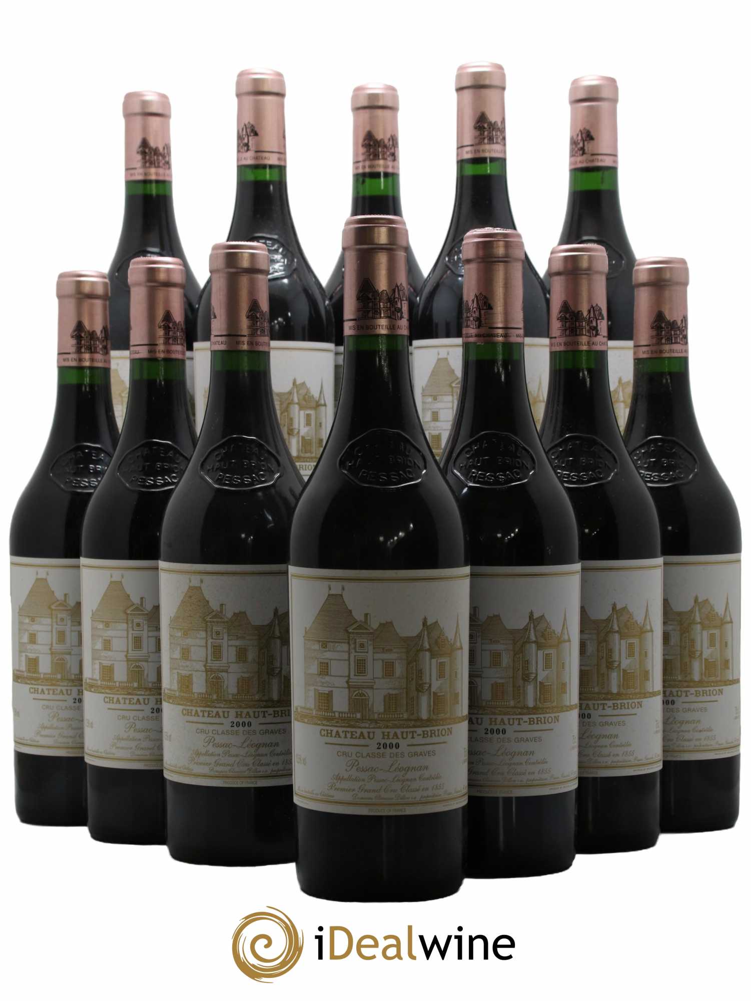 Château Haut Brion 1er Grand Cru Classé 2000 - Lot de 12 bouteilles - 0