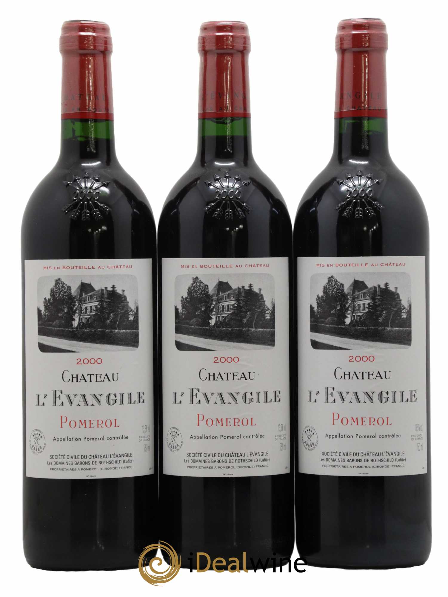 Château l' Évangile 2000 - Lot de 6 bouteilles - 1