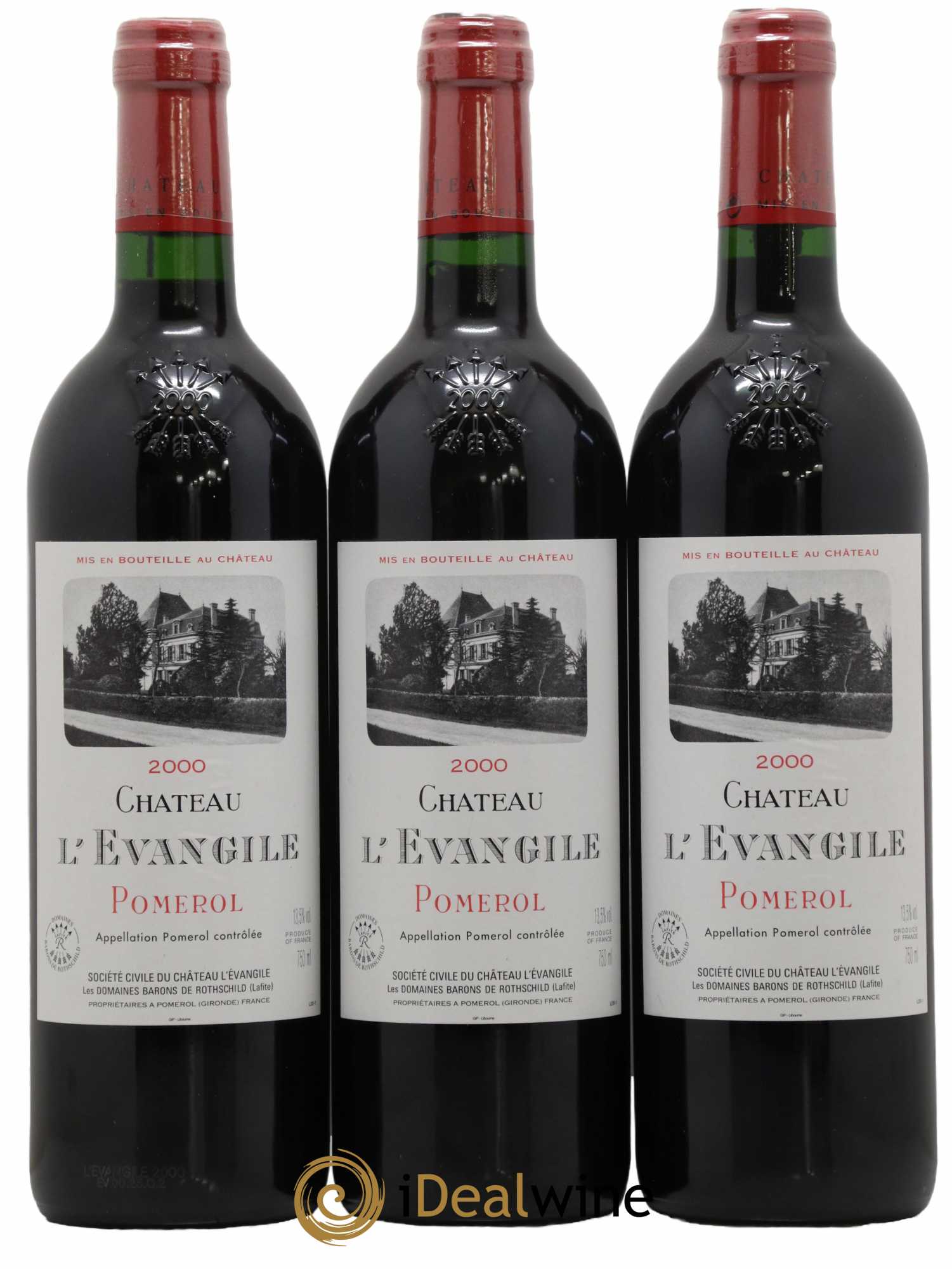 Château l' Évangile 2000 - Lot de 6 bouteilles - 1