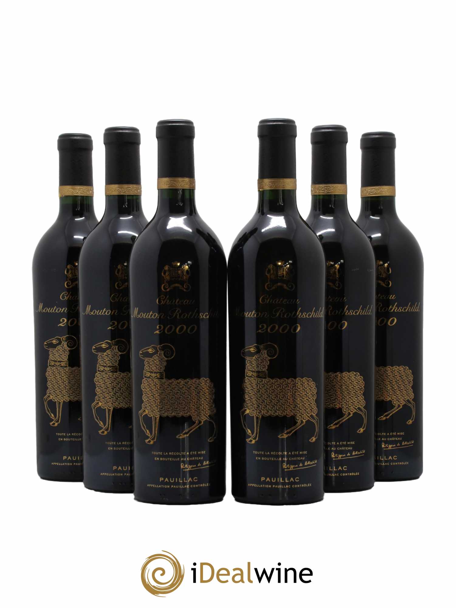 Château Mouton Rothschild 1er Grand Cru Classé 2000 - Lot of 6 bottles - 0