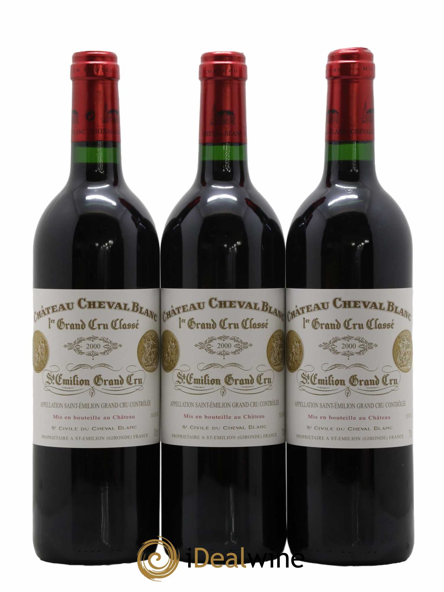 Château Cheval Blanc 1er Grand Cru Classé A 2000 - Lot of 12 bottles - 1
