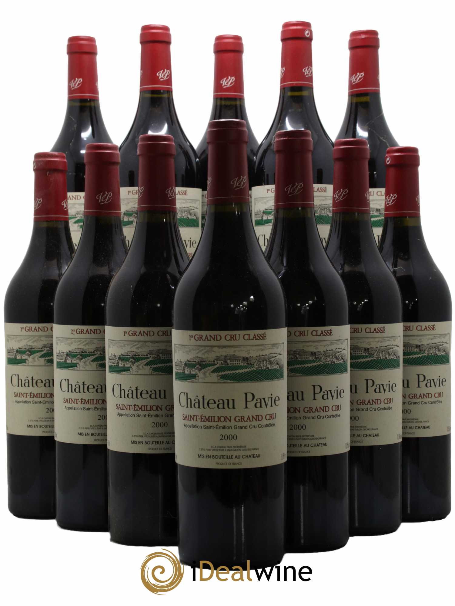 Château Pavie 1er Grand Cru Classé A 2000 - Lot de 12 bouteilles - 0