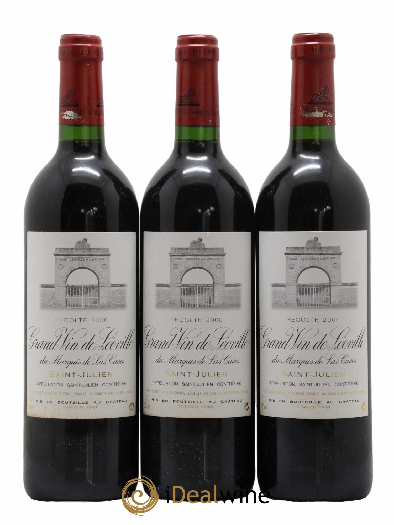 Château Léoville Las Cases 2ème Grand Cru Classé 2000 - Lot de 3 bouteilles - 0