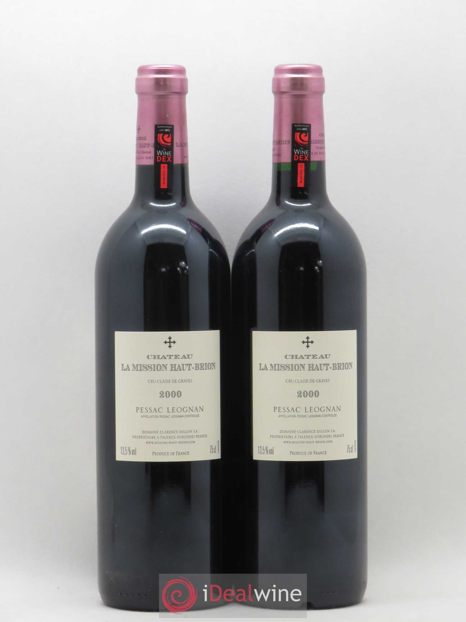 Château la Mission Haut-Brion Cru Classé de Graves 2000 - Lot de 2 bouteilles - 1