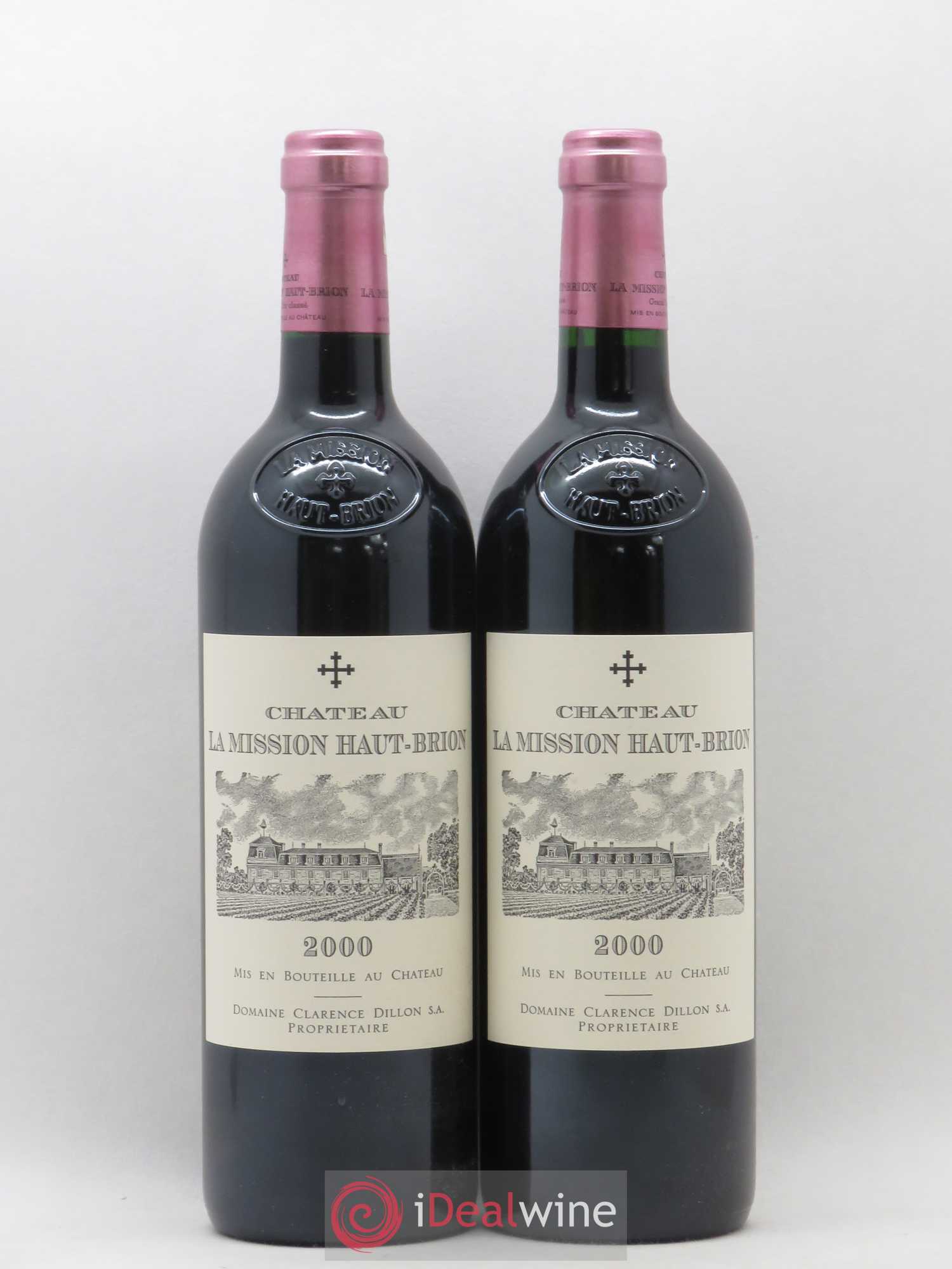 Château la Mission Haut-Brion Cru Classé de Graves 2000 - Lot de 2 bouteilles - 0