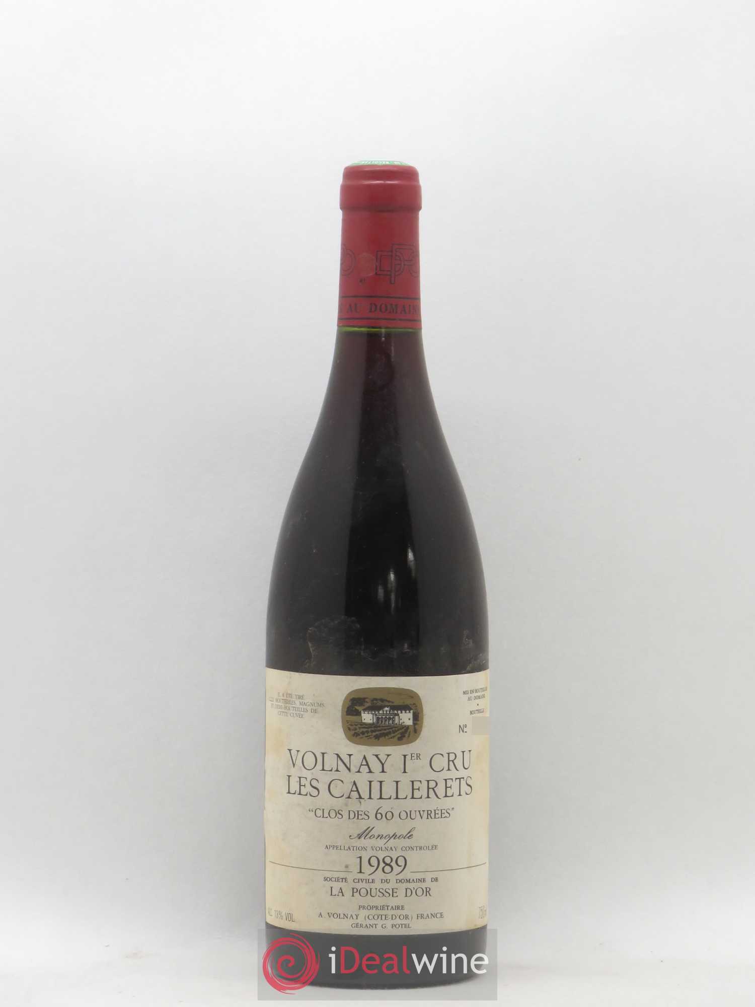 Volnay 1er Cru Clos des 60 ouvrées La Pousse d'Or (Domaine de) 1989 - Lot de 1 bouteille - 0