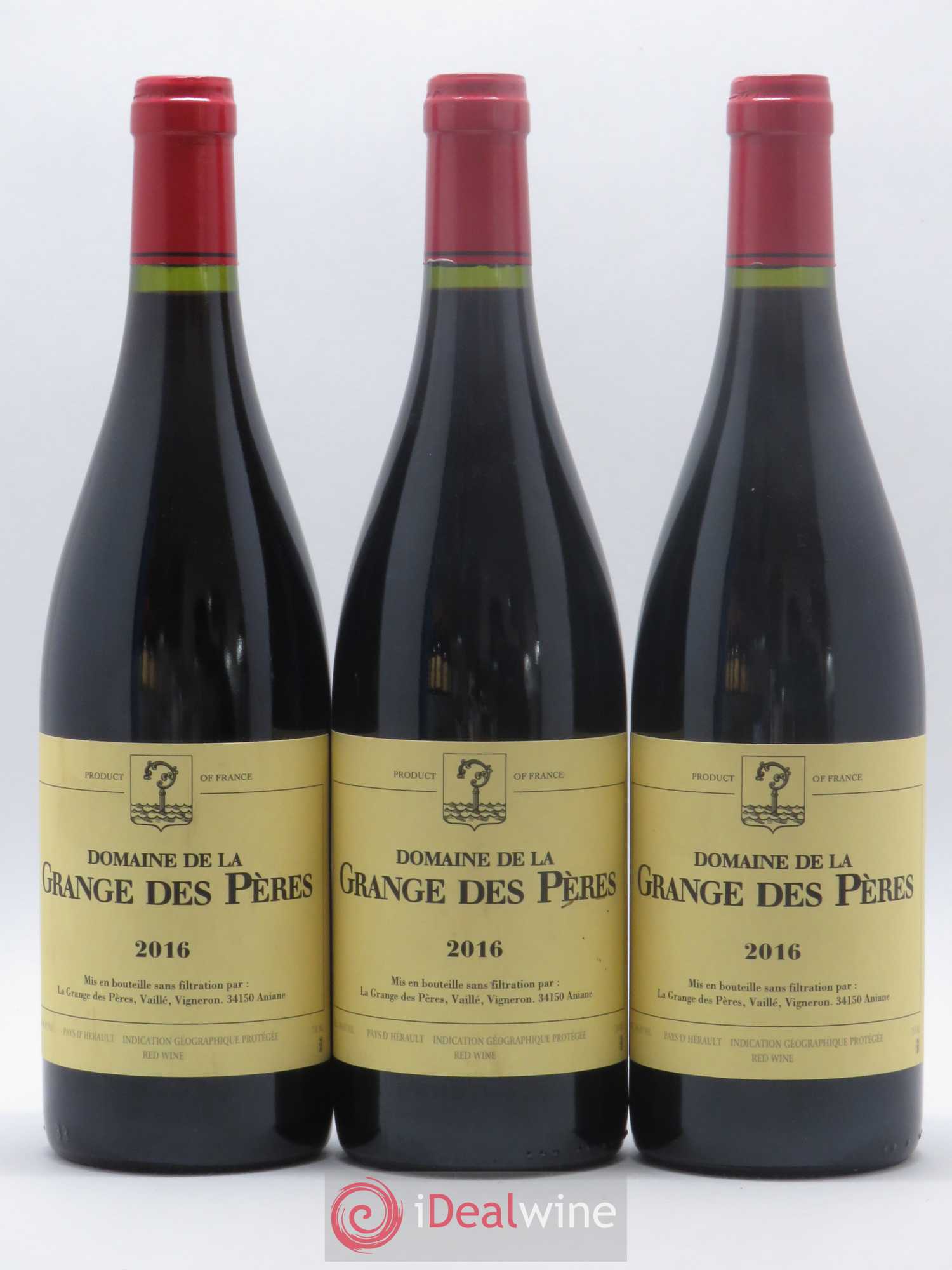 Pays d'Hérault Grange des Pères Laurent Vaillé 2016 - Lot de 3 bouteilles - 0