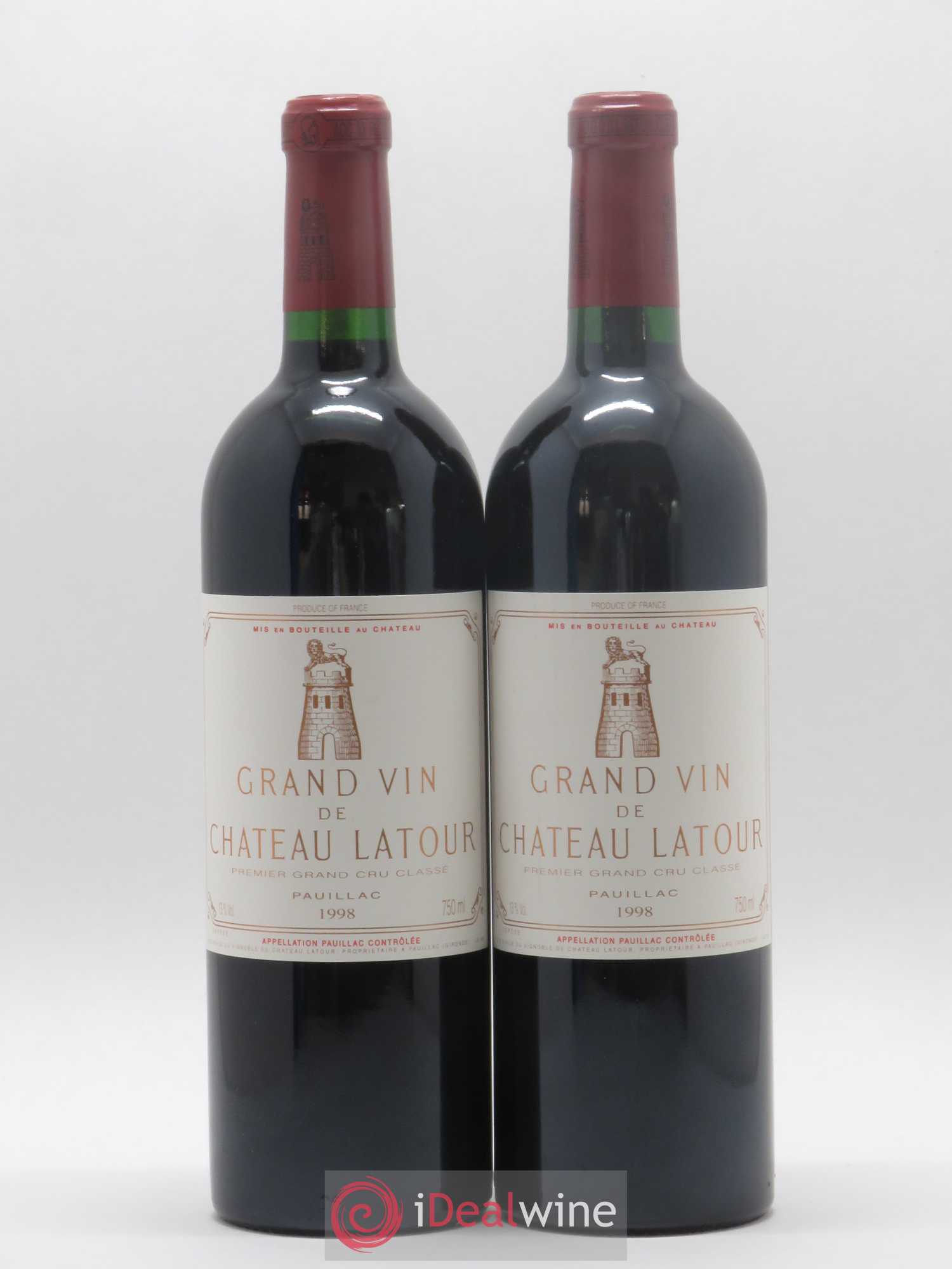 Château Latour 1er Grand Cru Classé 1998 - Lot de 2 bouteilles - 0