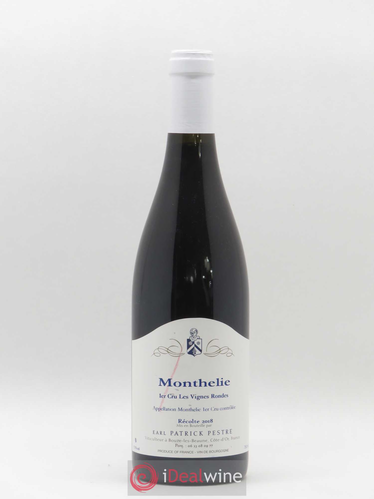 Monthélie 1er Cru Les Vignes Rondes Patrick Pestre 2018 - Lot de 1 bouteille - 0