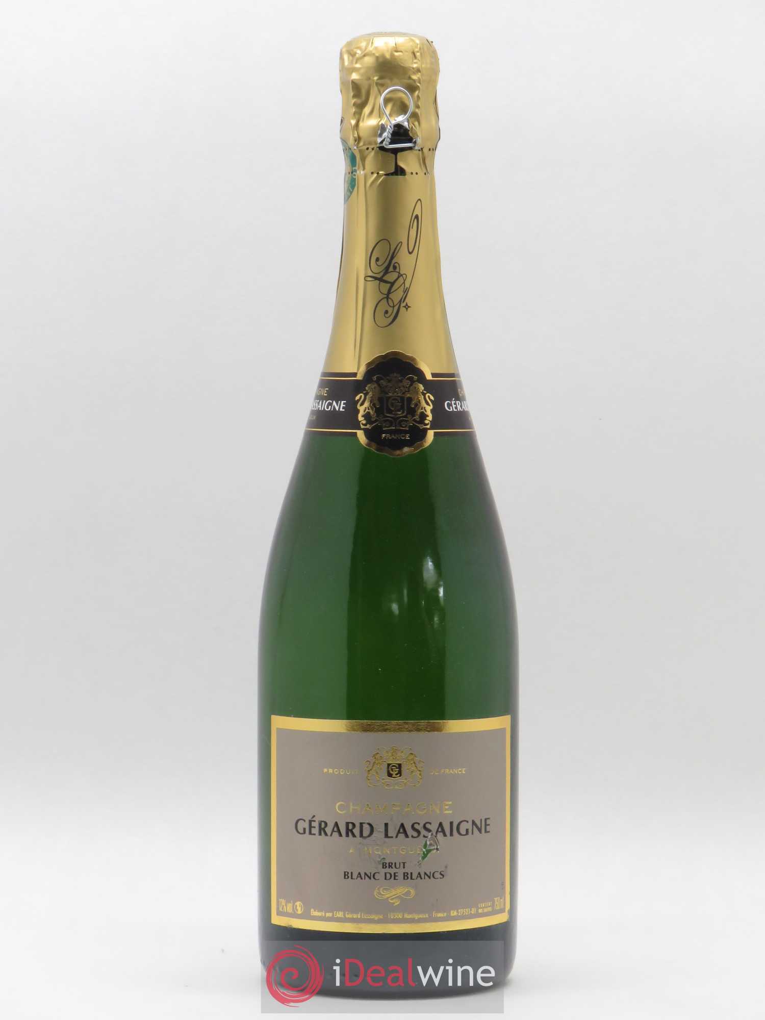 Champagne Gerard Lassaigne Blanc de Blancs Brut - Lot de 1 bouteille - 0
