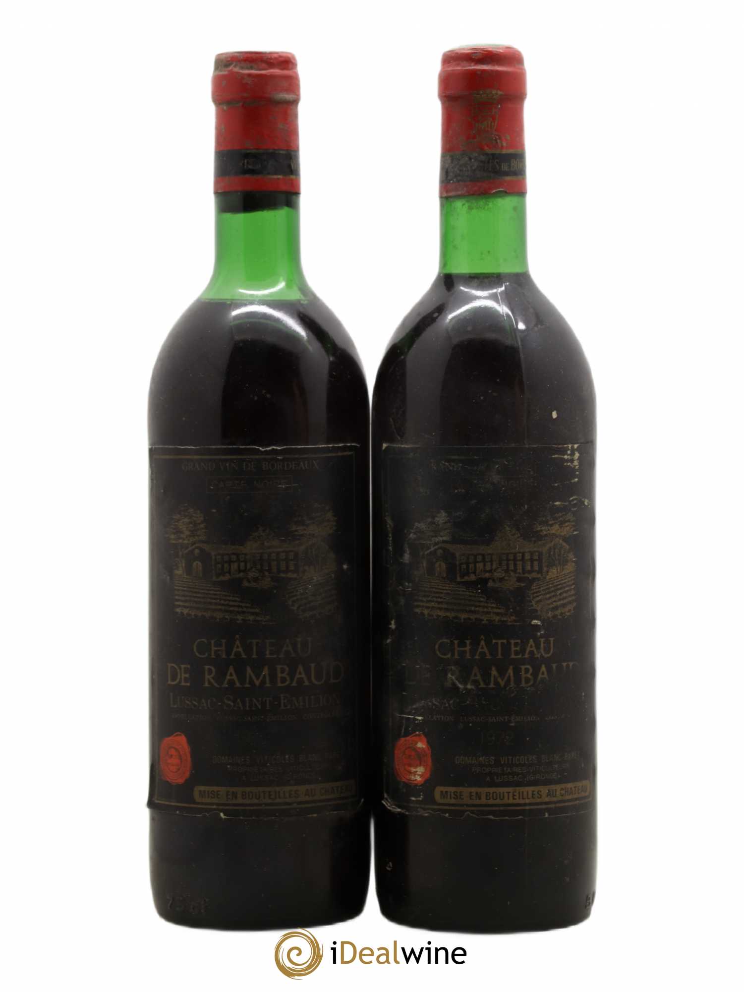 Saint-Émilion Grand Cru Château de Rambaud 1972 - Lot de 2 bouteilles - 0