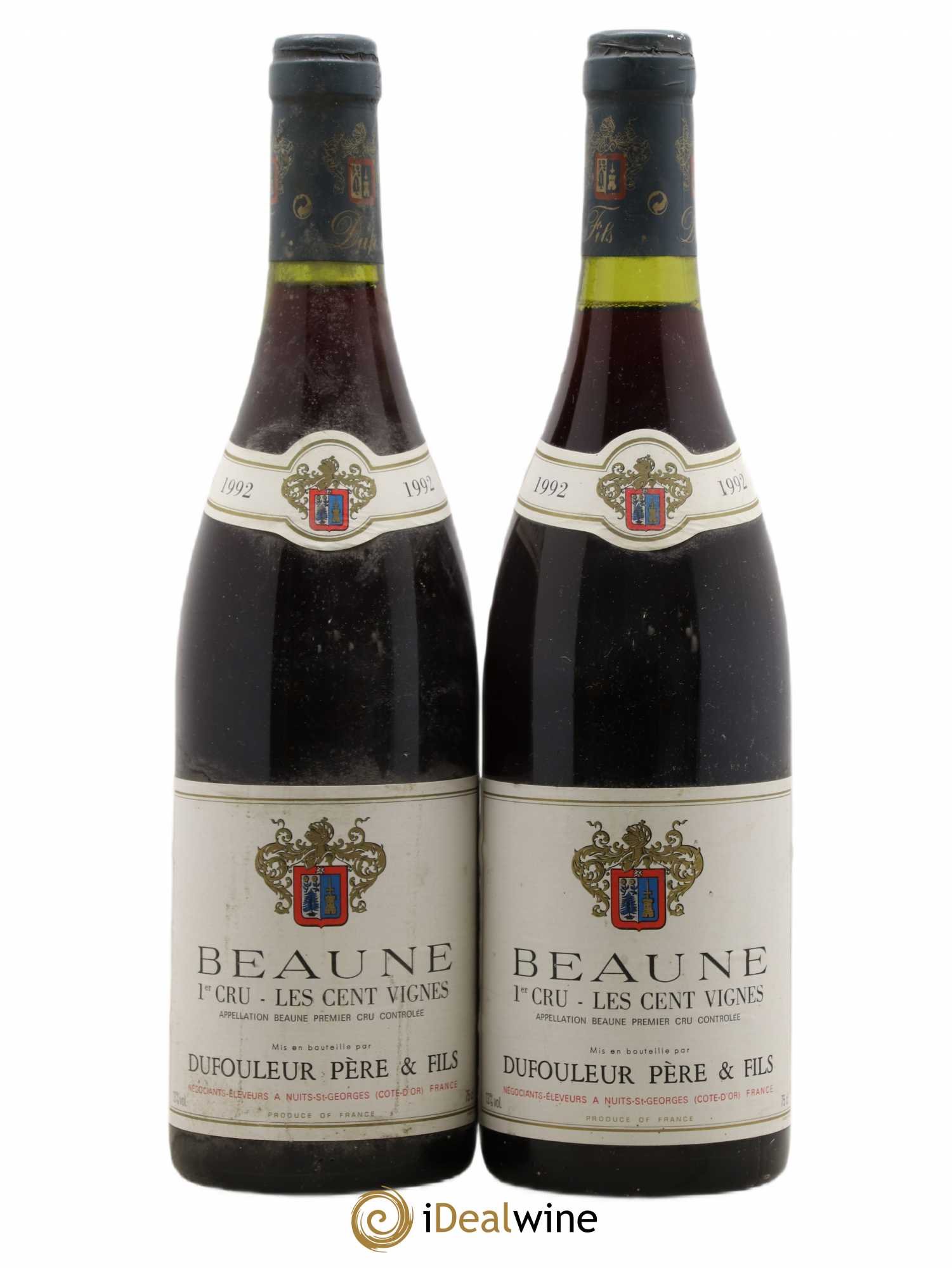 Beaune 1er Cru Les Cent Vignes Dufouleur Père et Fils 1992 - Posten von 2 Flaschen - 0