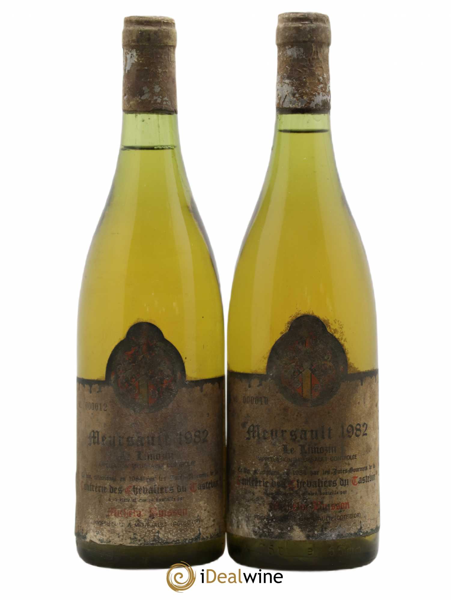 Meursault Limozin Confrèrie des Chevaliers du Tastevin Michelot Buisson 1982 - Lot of 2 bottles - 0